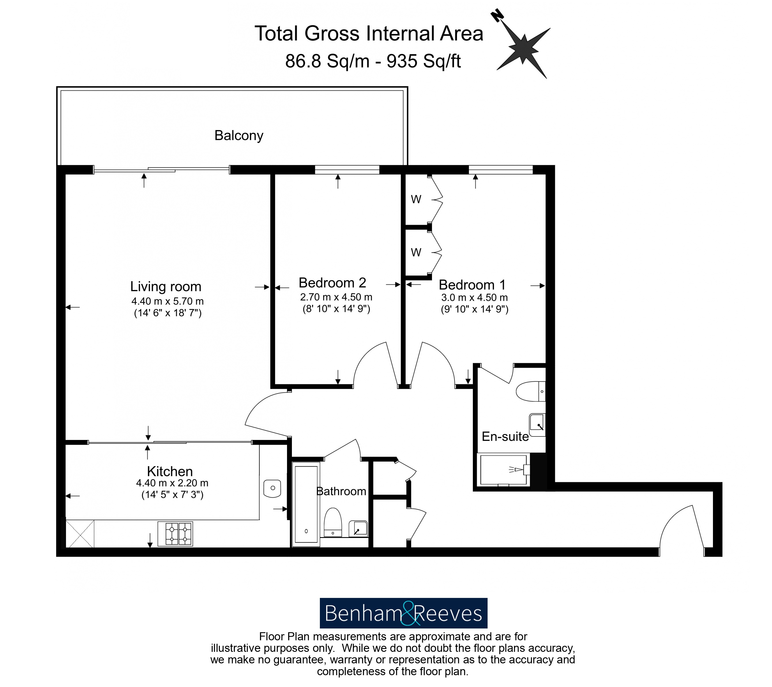 2  bedrooms flat to rent in Aspect Court, Imperial Wharf, SW6-Floorplan