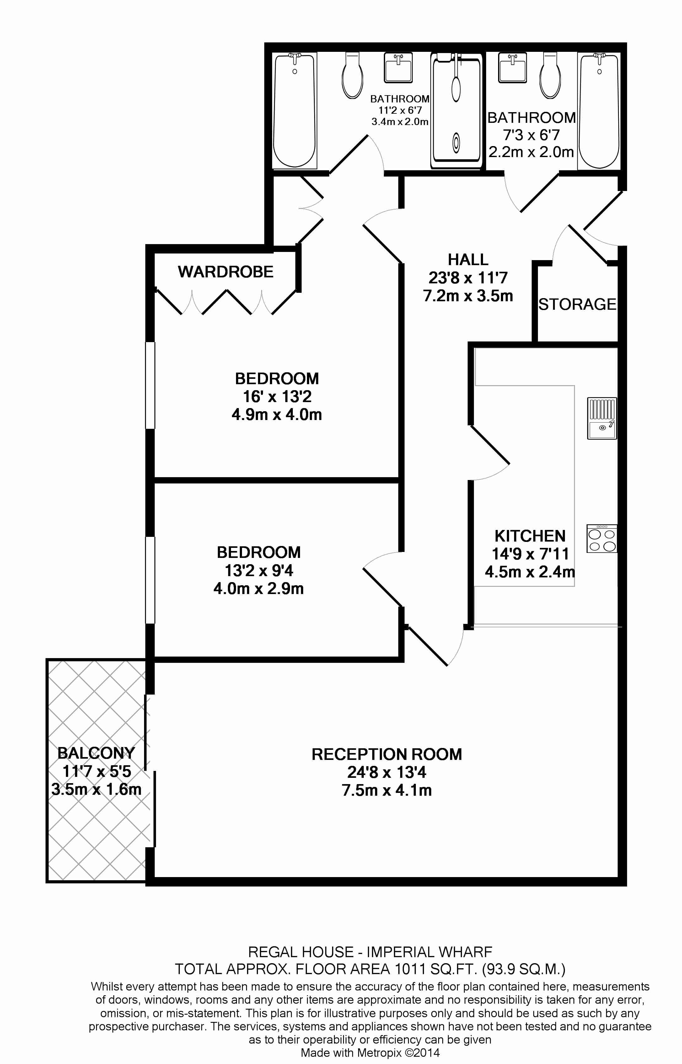 2 bedrooms flat to rent in Lensbury Avenue, Fulham, SW6-Floorplan