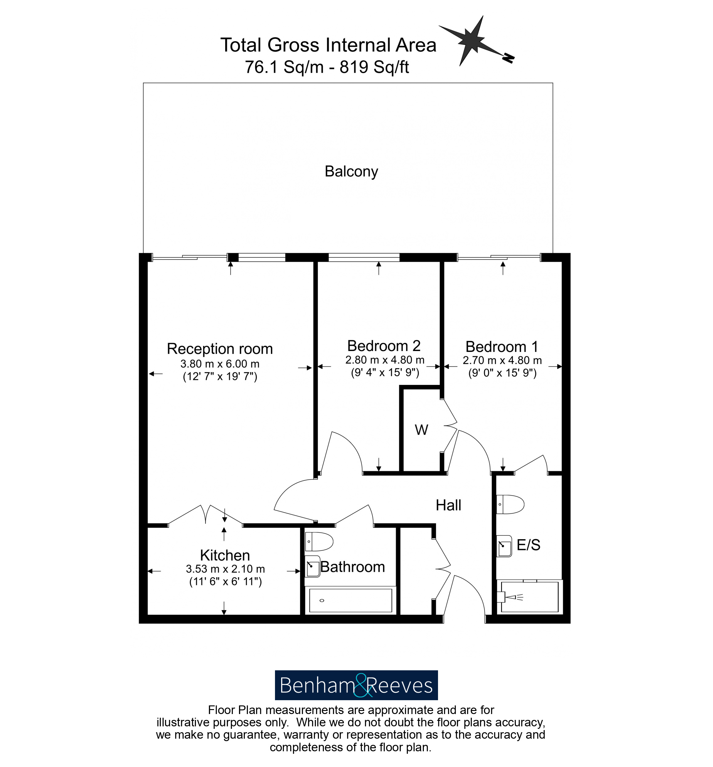 2  bedrooms flat to rent in Chelsea Vista, Imperial Wharf, SW6-Floorplan