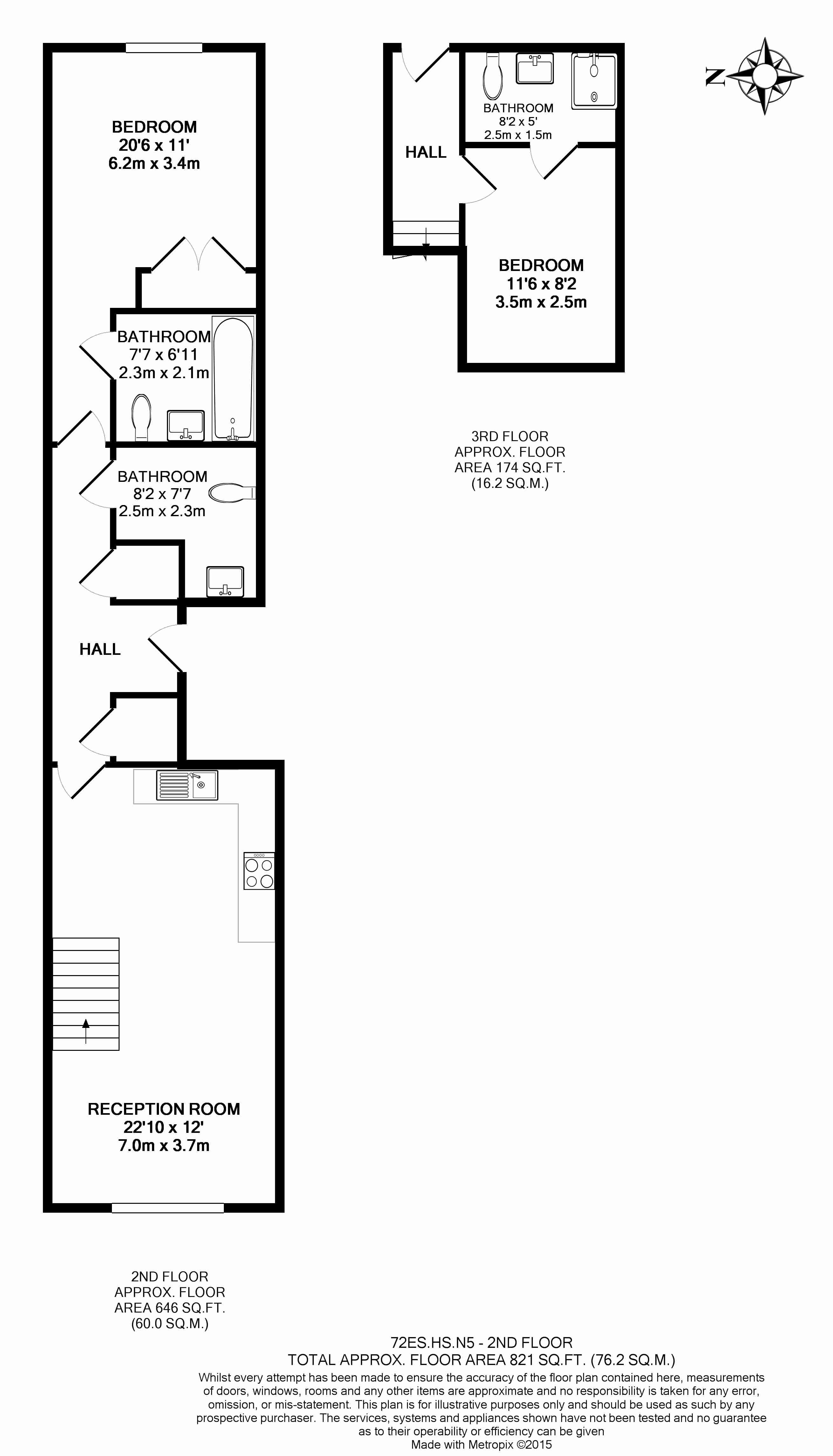 2 bedrooms flat to rent in Highbury Stadium Square, Highbury, N5-Floorplan