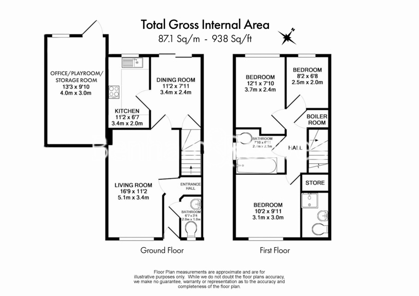 3  bedrooms house to rent in Balmoral Avenue, New Southgate, N11-Floorplan