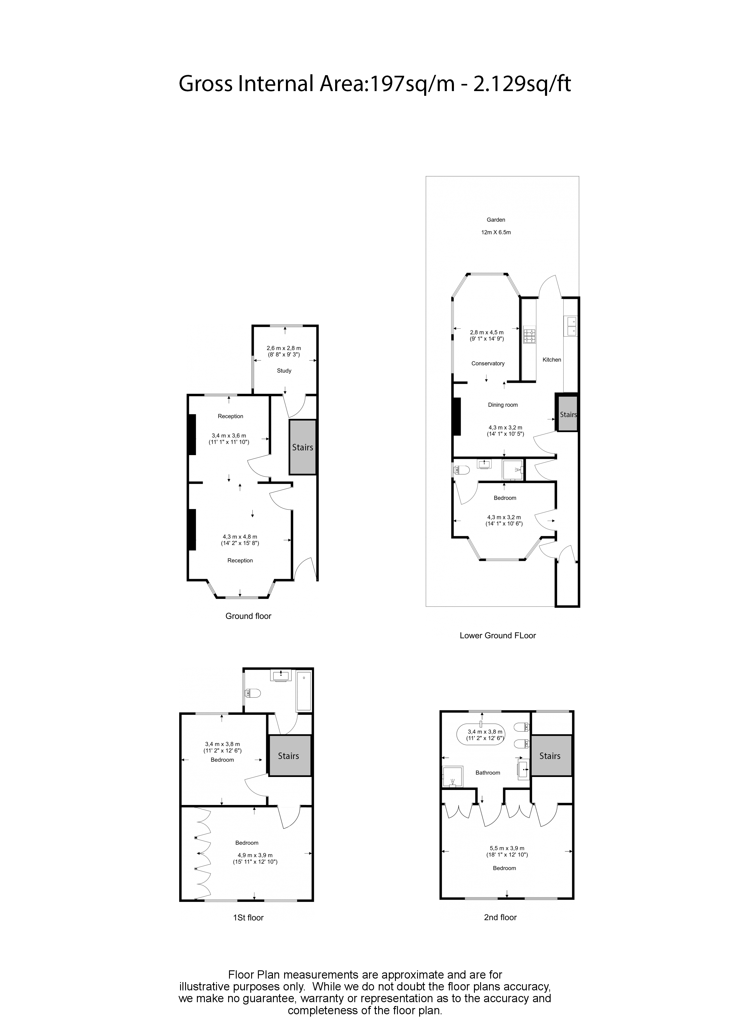 5  bedrooms house to rent in Dalmeny Road, Tufnell Park, N7-Floorplan