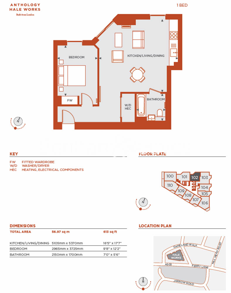 1  bedroom flat to rent in Daneland Walk, Highgate, N17-Floorplan