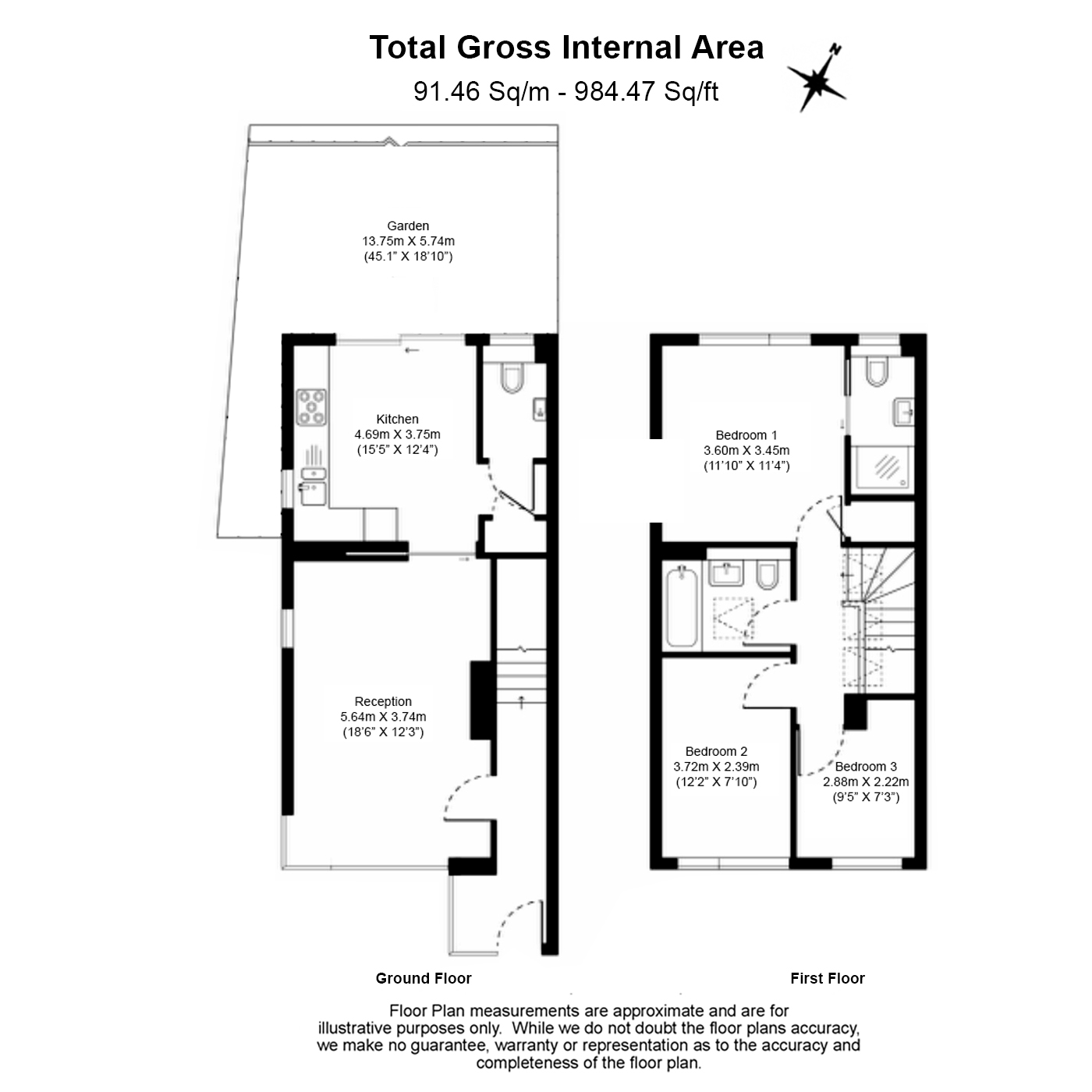 3  bedrooms house to rent in Crouch End, Highgate, N8-Floorplan