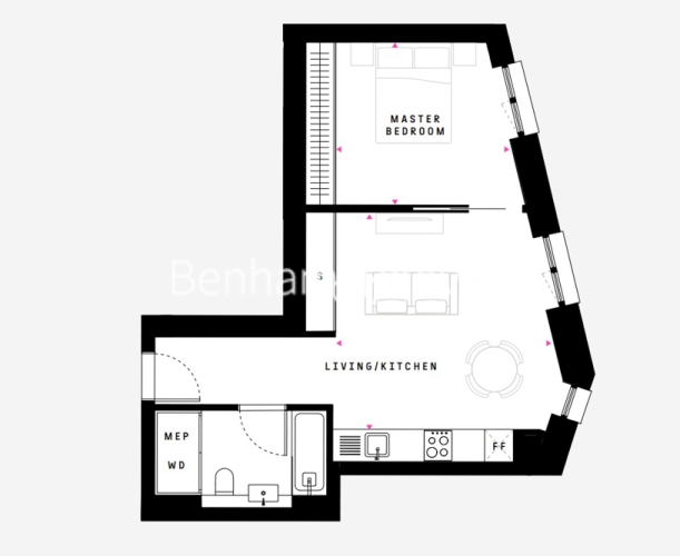 1  bedroom flat to rent in Ashley Road, Tottenham Hale, N17-Floorplan
