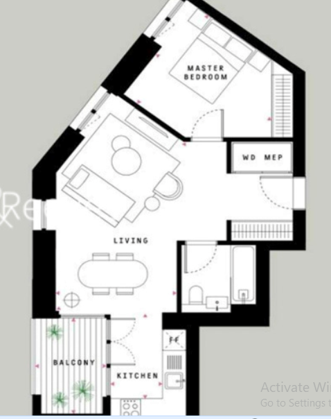 1  bedroom flat to rent in Ashley Road, Tottenham Hale, N17-Floorplan