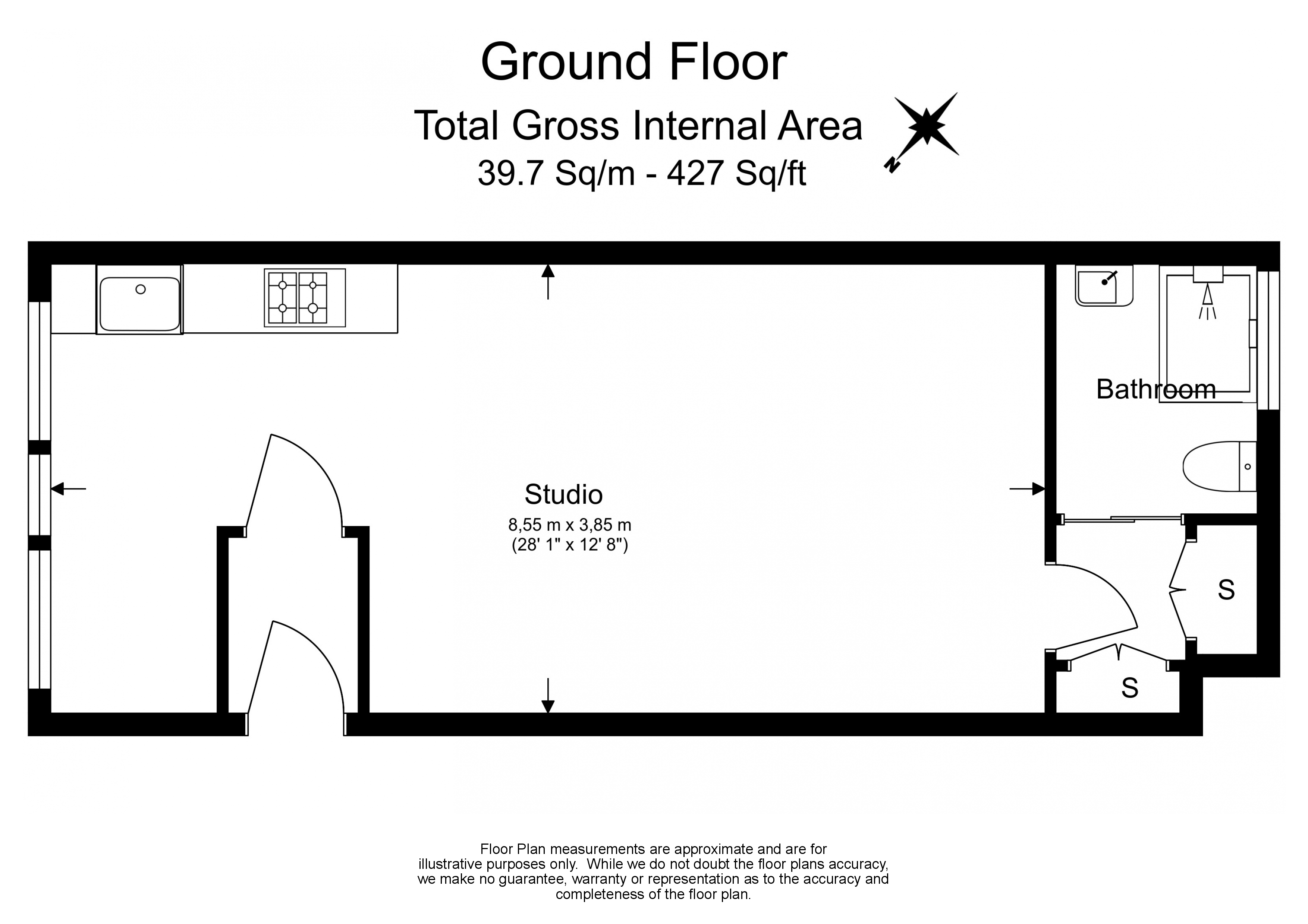 1  bedroom flat to rent in Wellfield Avenue, Muswell Hill, N10-Floorplan