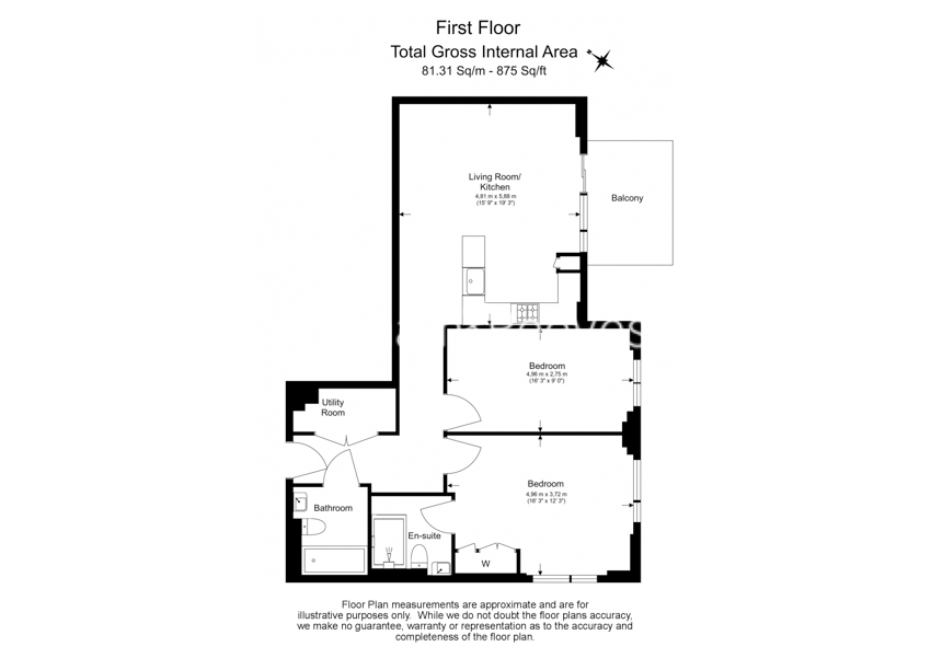 2 bedrooms flat to rent in Woodberry Down, Highgate, N4-Floorplan