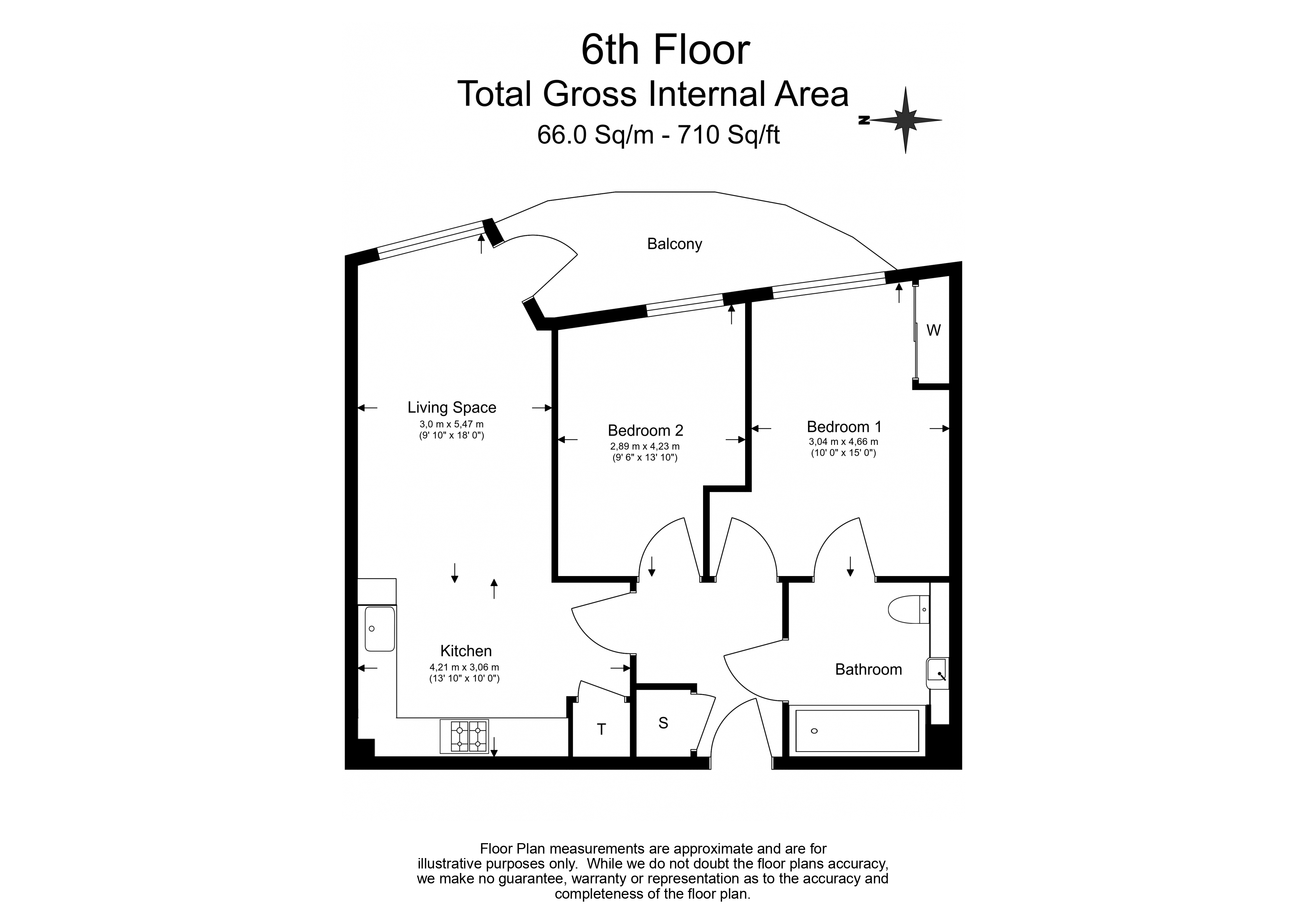 2 bedrooms  for sale in Queensland Road, Highgate, N7-Floorplan