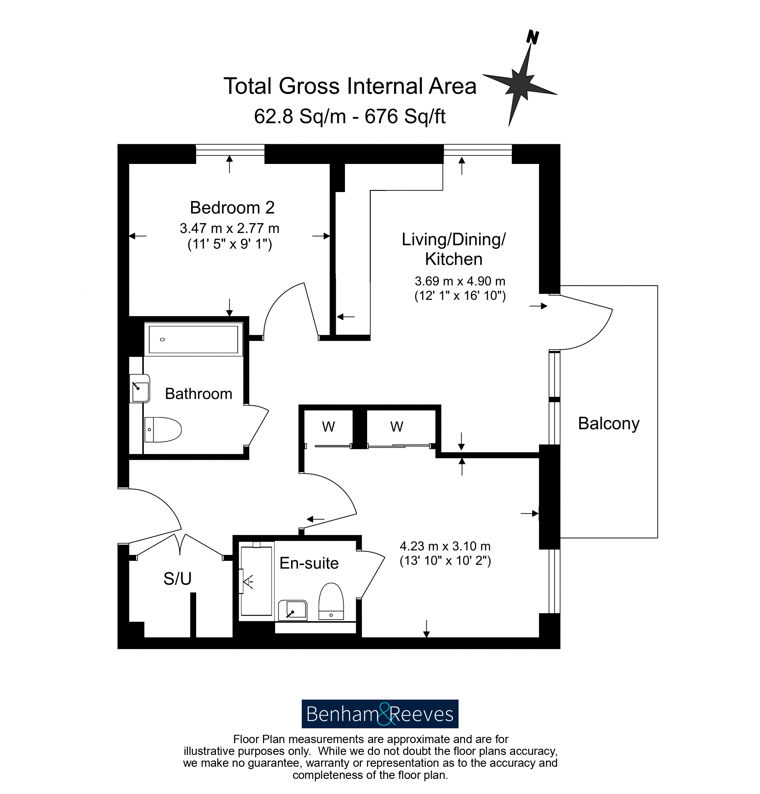 2  bedrooms flat to rent in Mary Neuner Road, Alexandra, N8-Floorplan