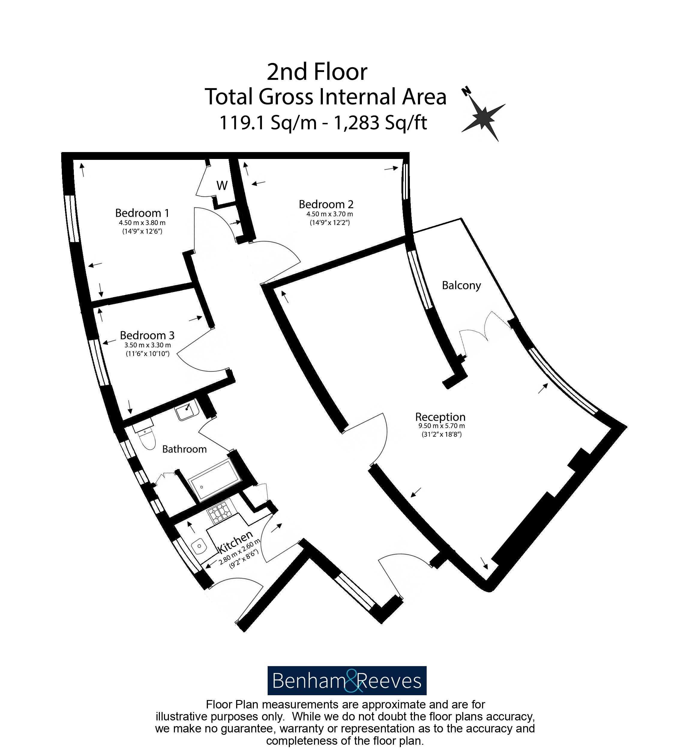 3 bedrooms  for sale in Cholmeley Park, Cholmeley Lodge, N6-Floorplan
