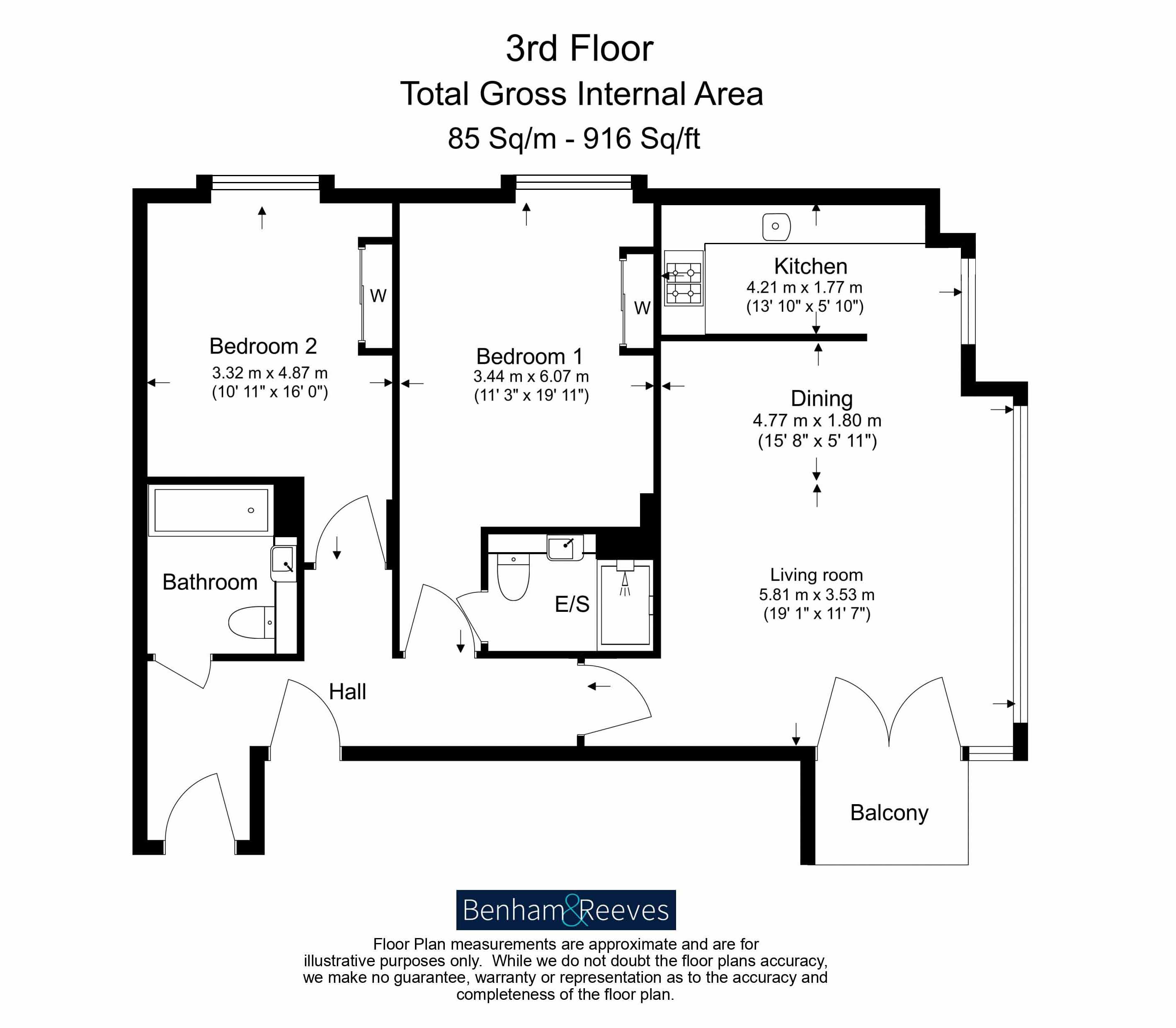 2  bedrooms flat to rent in Erebus Drive, Woolwich, SE28-Floorplan