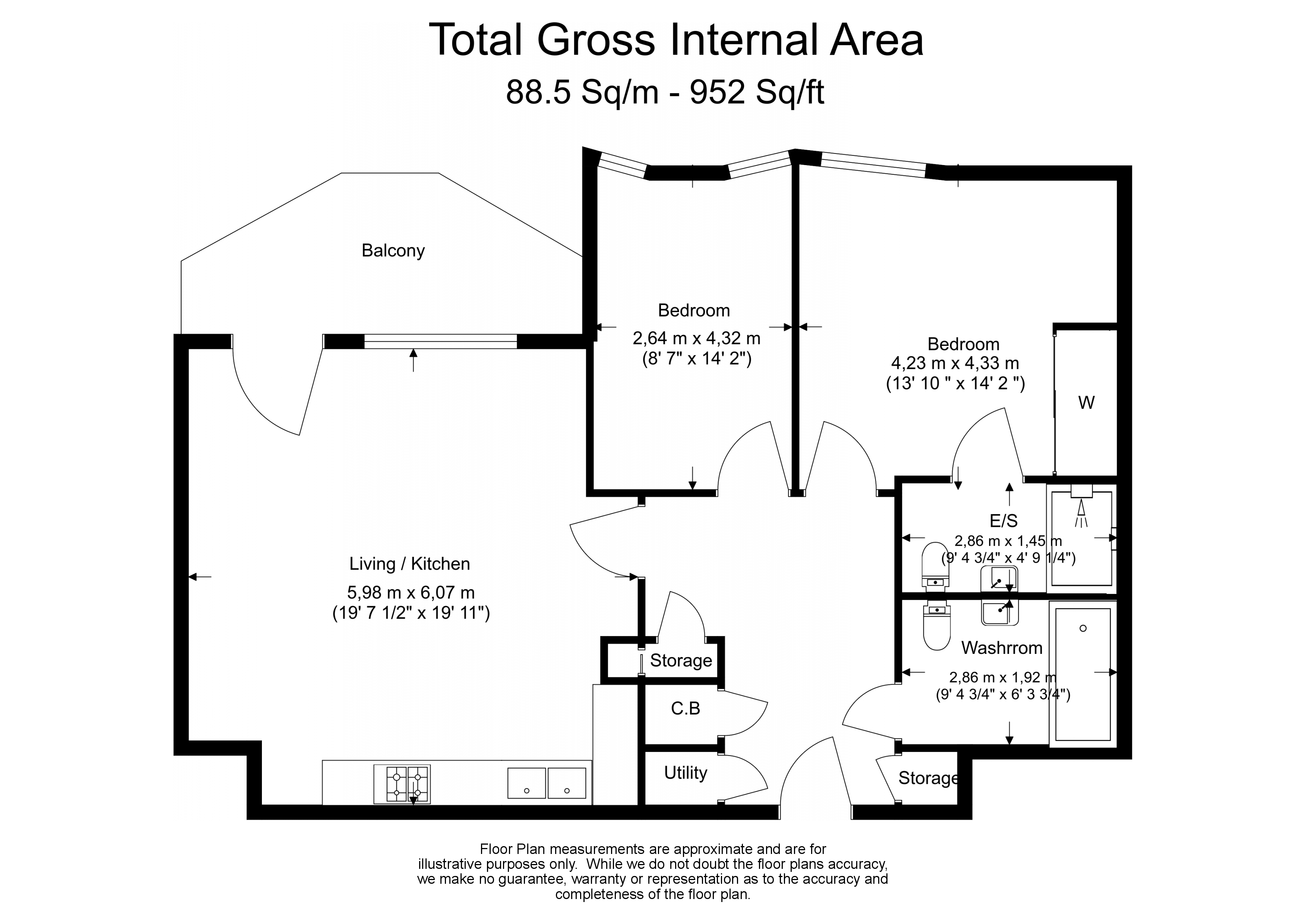 2 bedrooms flat to rent in Telegraph Avenue, Greenwich, SE10-Floorplan