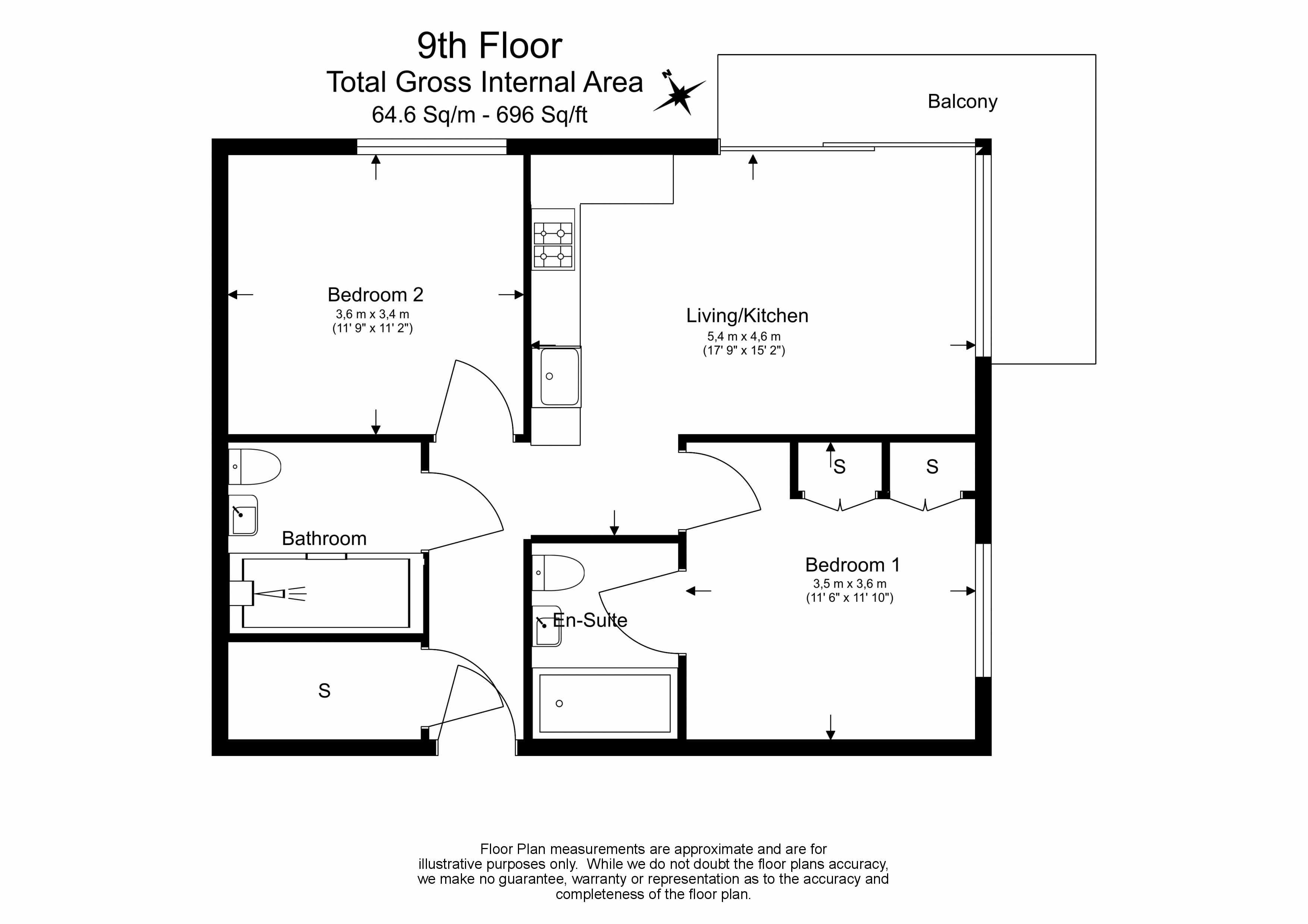 2 bedrooms flat to rent in Pegler Square, Kidbrooke, SE3-Floorplan