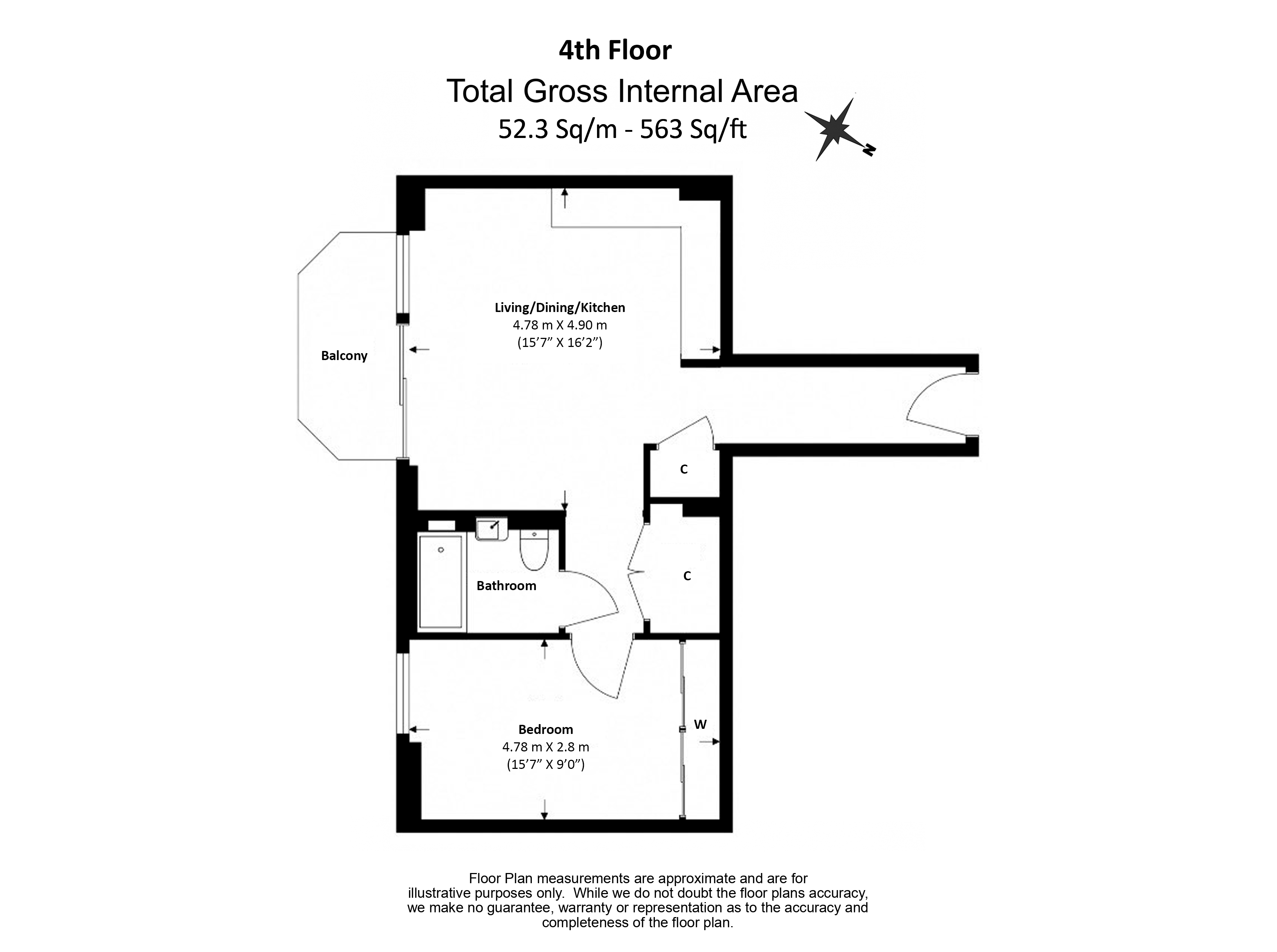 1 bedroom flat to rent in Brigadier Walk, Royal Arsenal Riverside, SE18-Floorplan