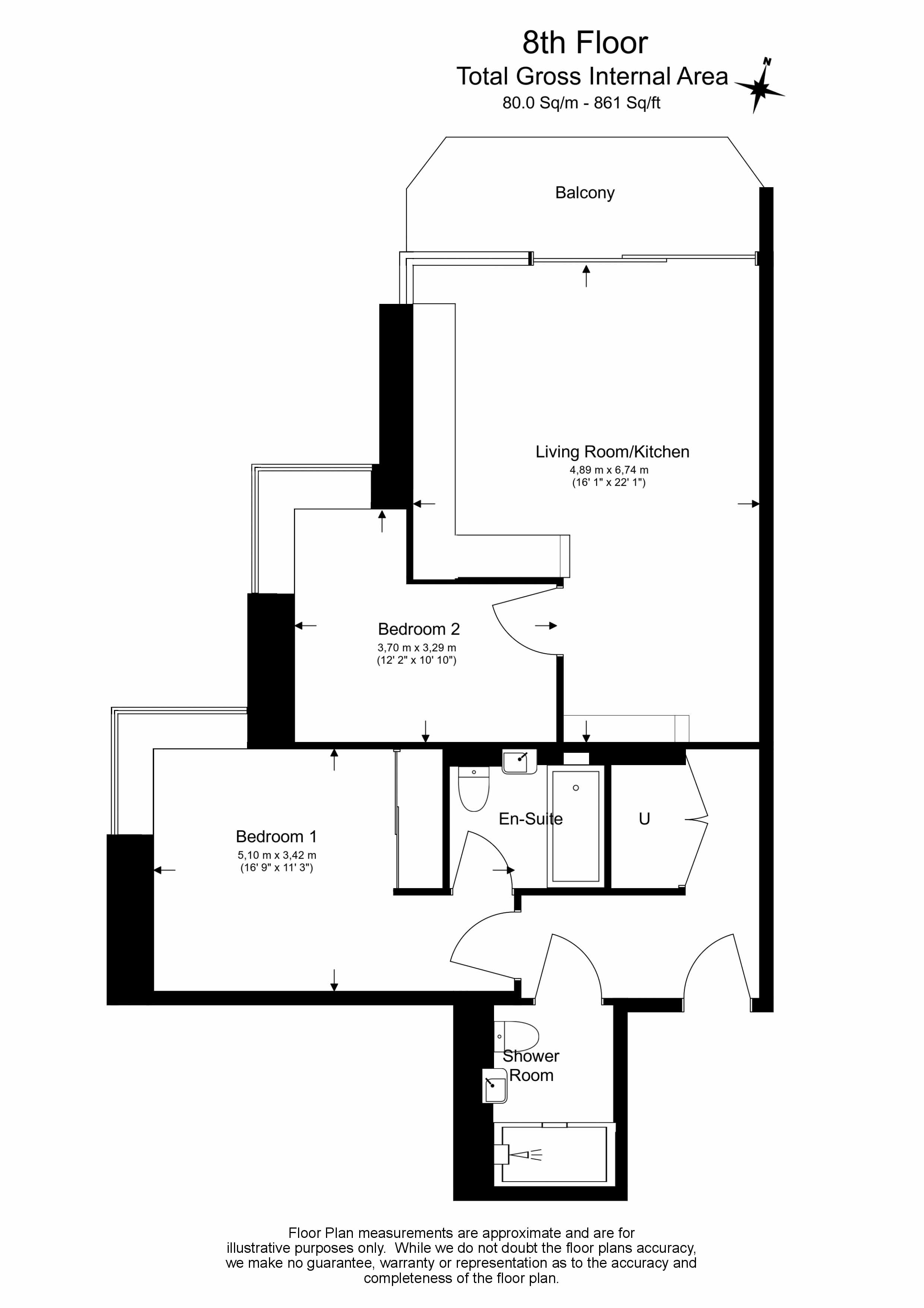 2  bedrooms flat to rent in Brigadier Walk, Royal Arsenal Riverside, SE18-Floorplan