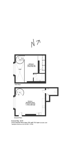 1  bedroom flat to rent in Arsenal Way, Royal Arsenal Riverside, SE18-Floorplan
