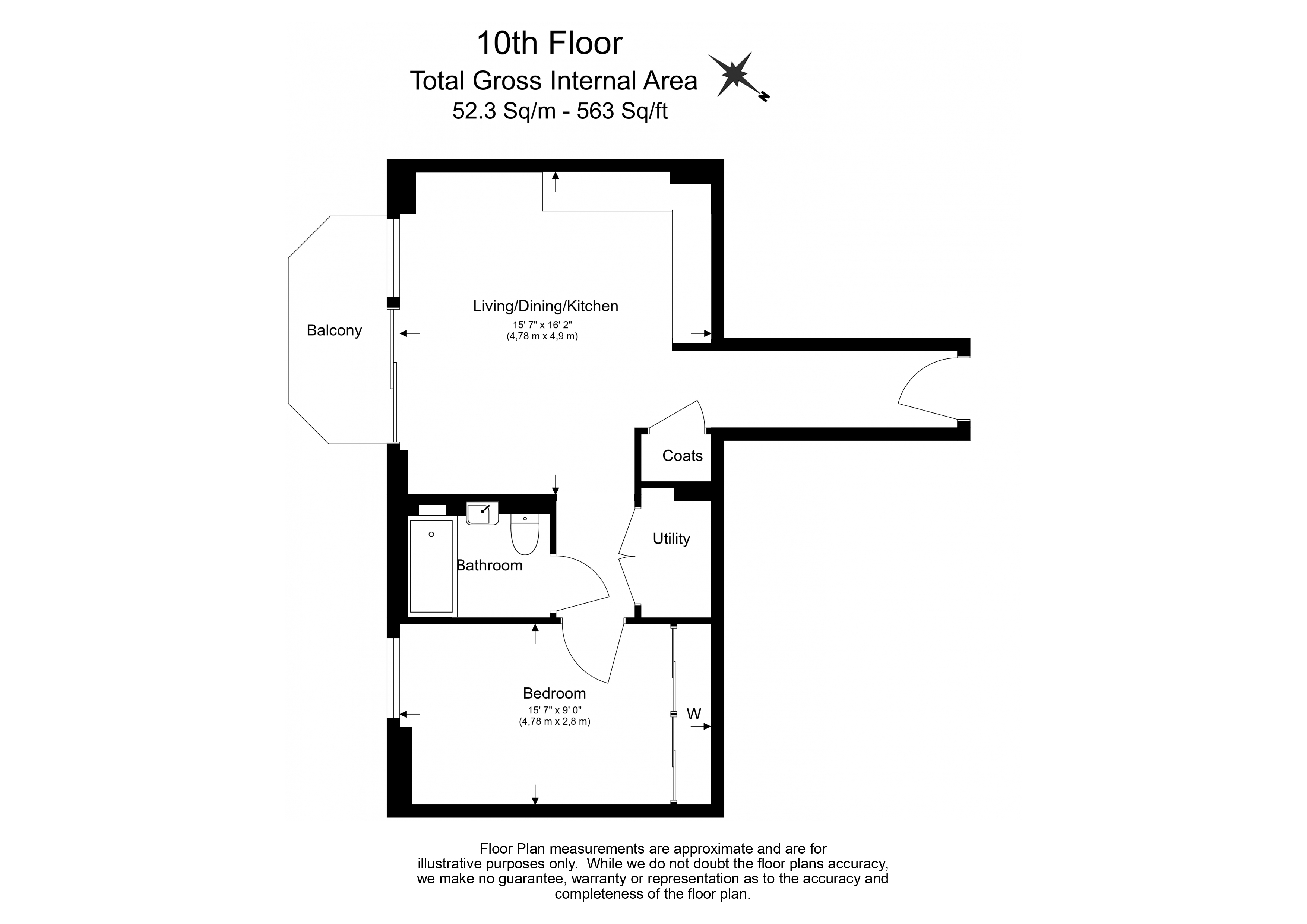 1  bedroom flat to rent in Brigadier Walk, Royal Arsenal Riverside, SE18-Floorplan
