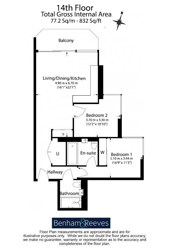 2  bedrooms flat to rent in Brigadier Walk, Royal Arsenal Riverside, SE18-Floorplan