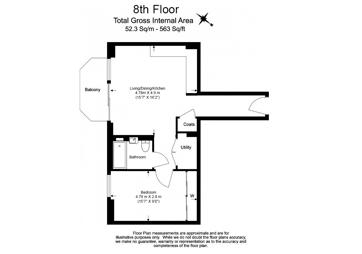 1  bedroom flat to rent in Brigadier Walk, Royal Arsenal Riverside, SE18-Floorplan