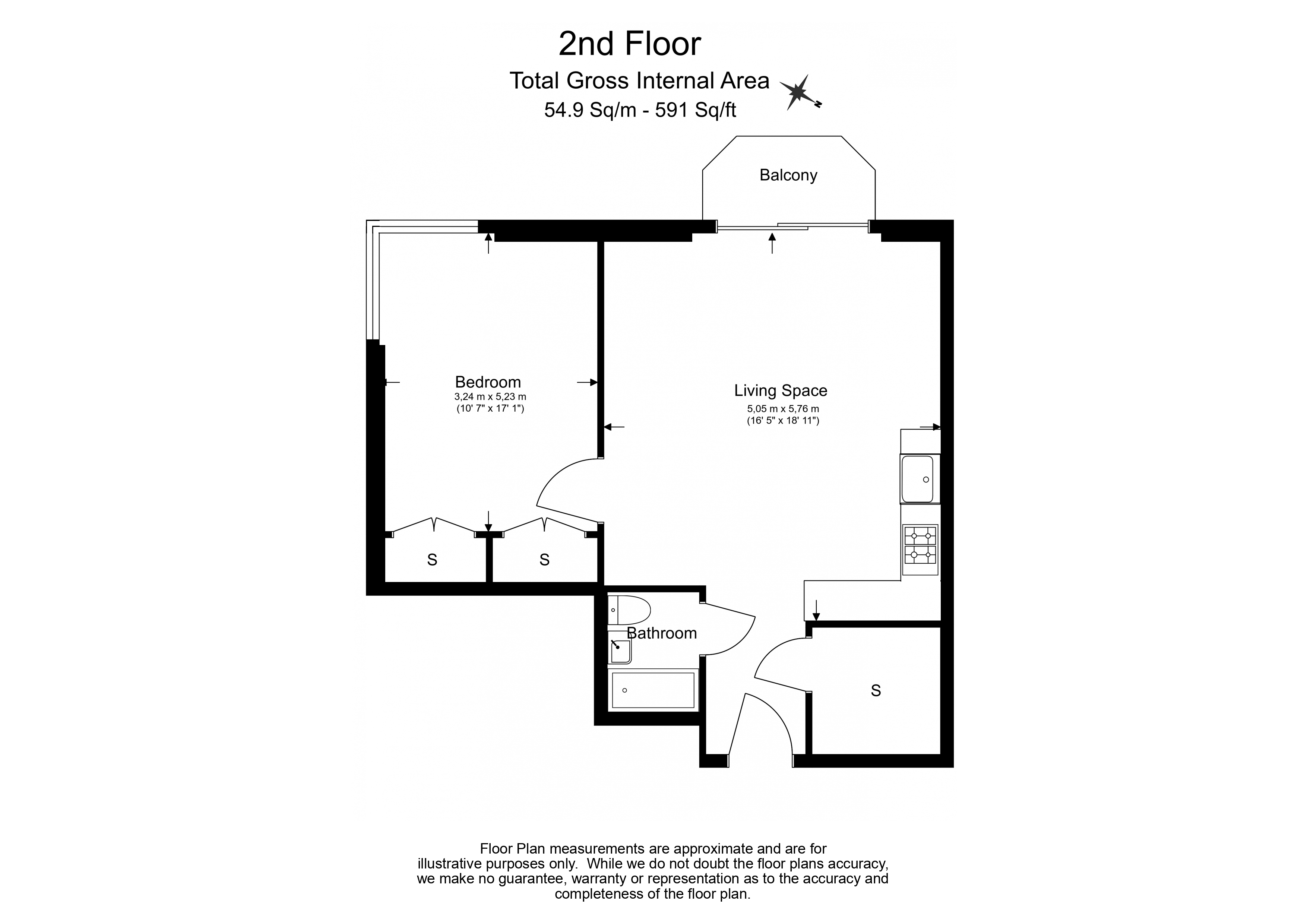 1  bedroom flat to rent in Brigadier Walk, Royal Arsenal Riverside, SE18-Floorplan