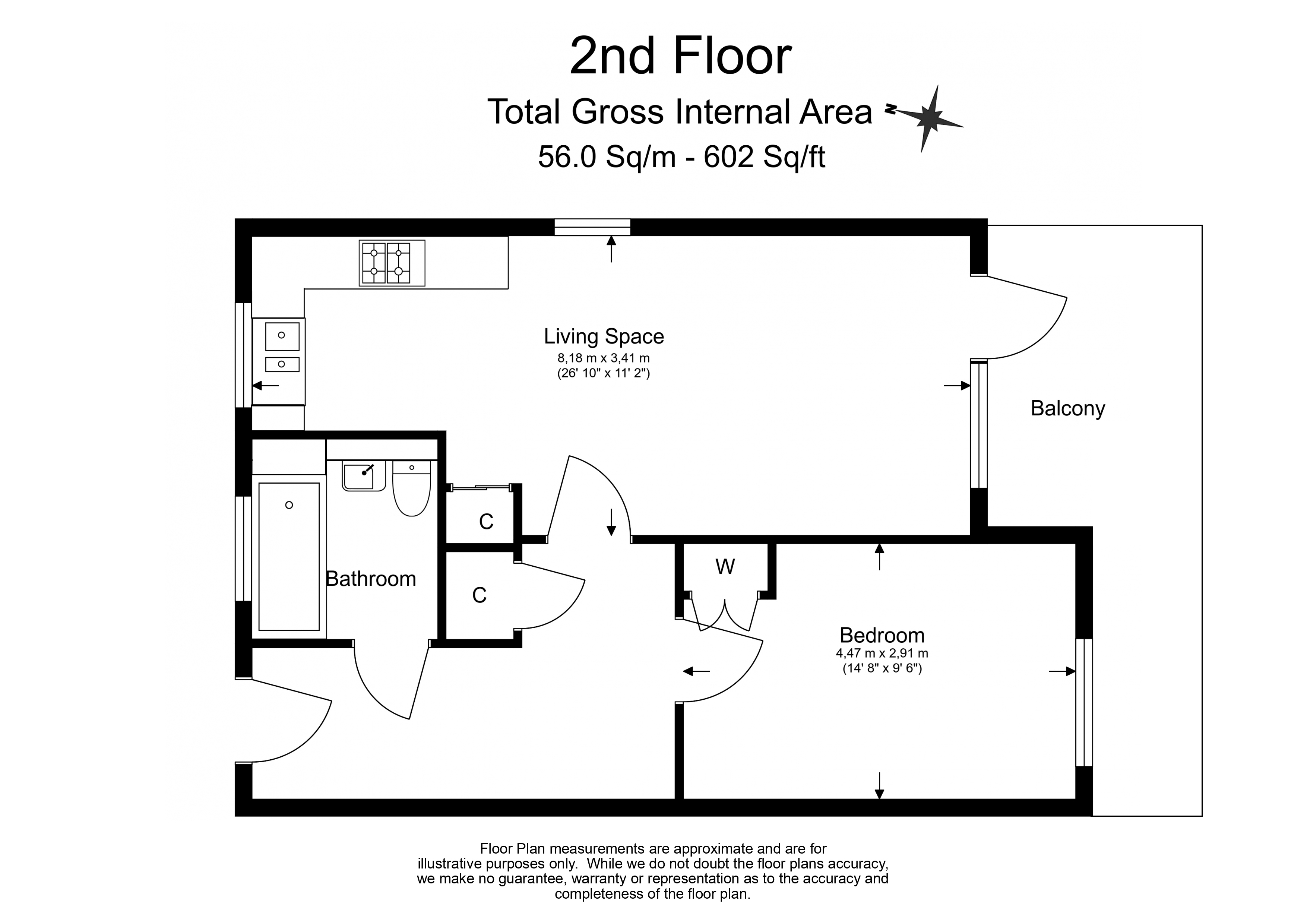 1  bedroom flat to rent in Artillery Place, Woolwich, SE18-Floorplan