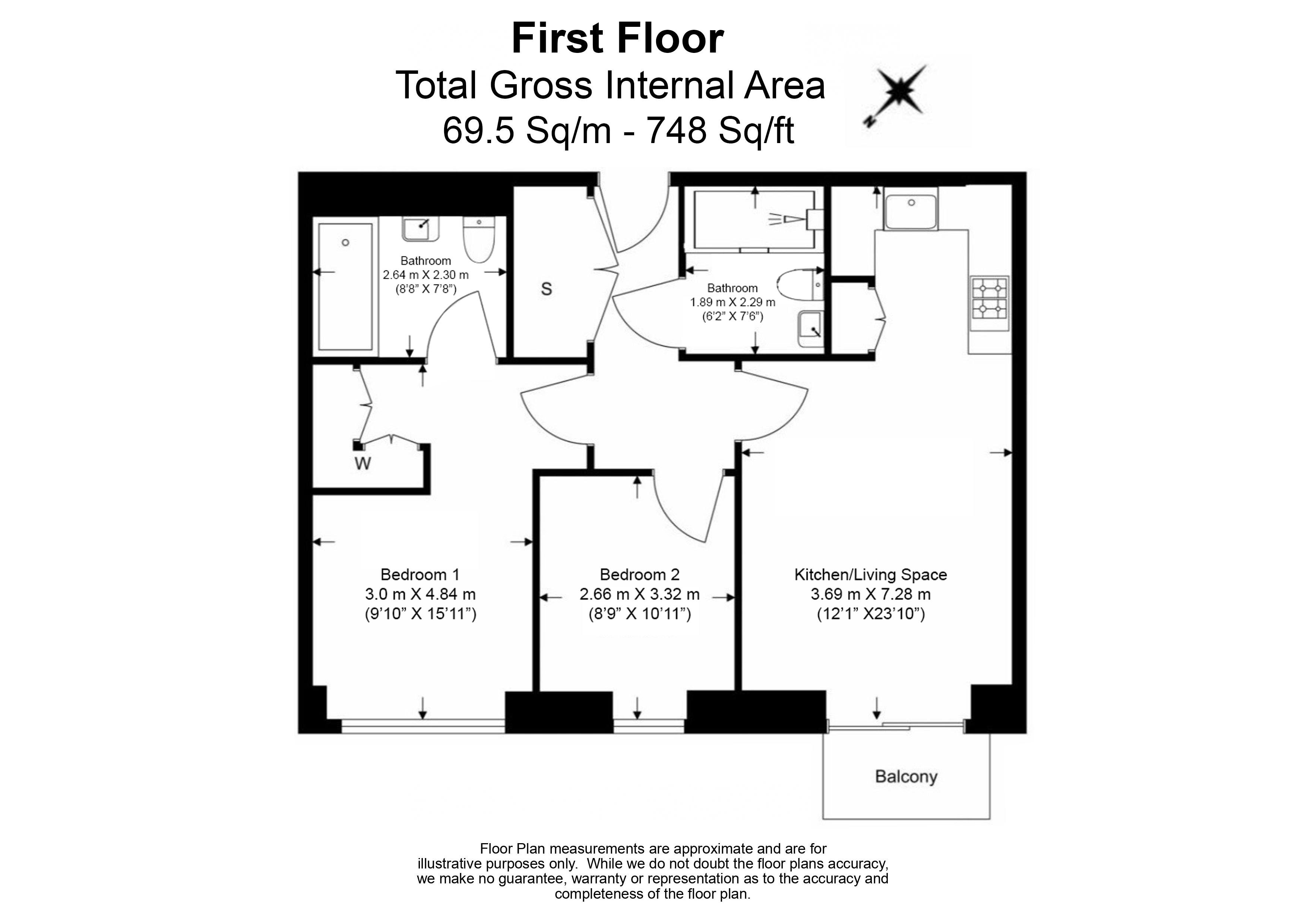 2  bedrooms flat to rent in Royal Arsenal Riverside, Woolwich, SE18-Floorplan
