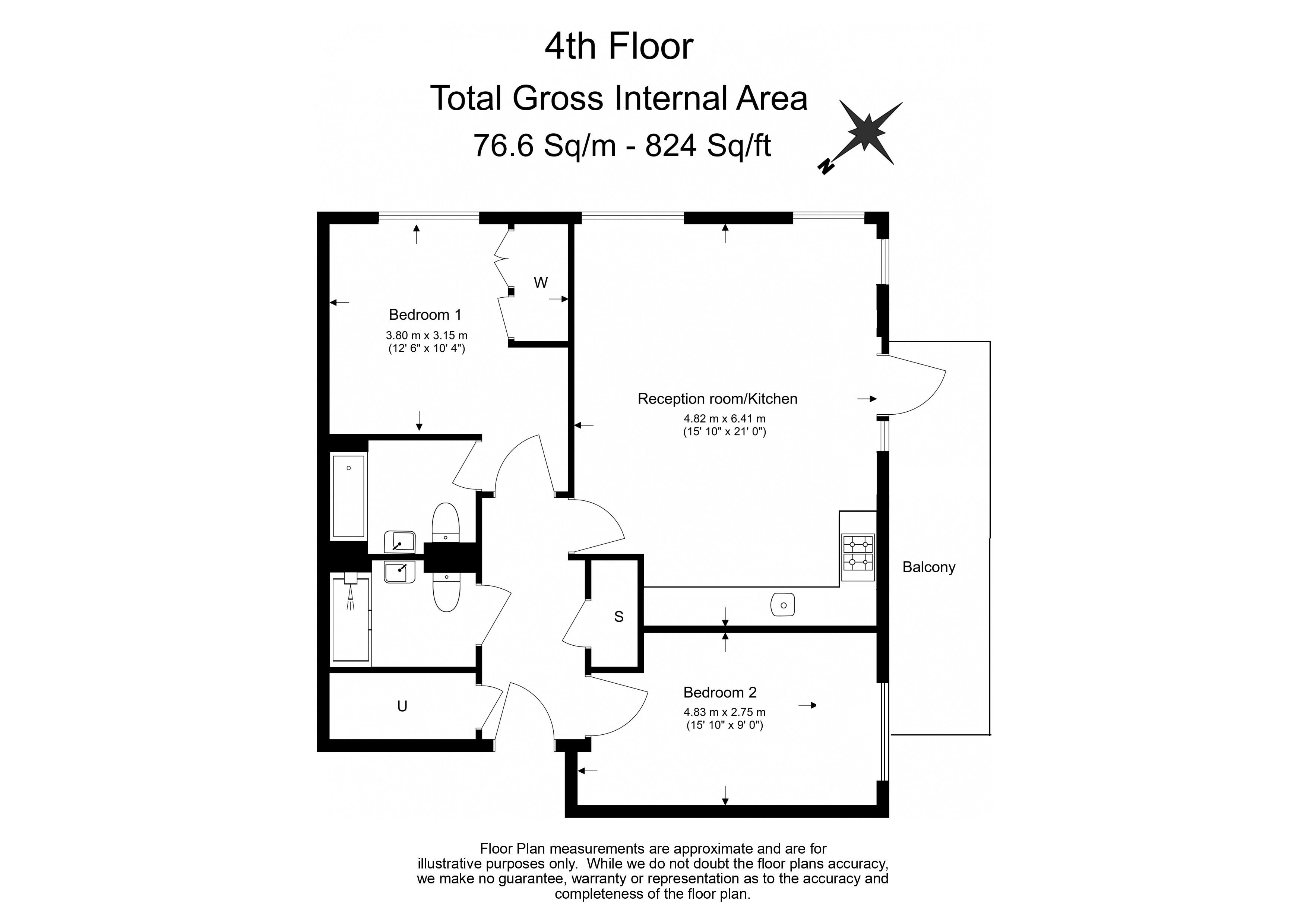 2  bedrooms flat to rent in Plumstead Road, Royal Arsenal Riverside, SE18-Floorplan