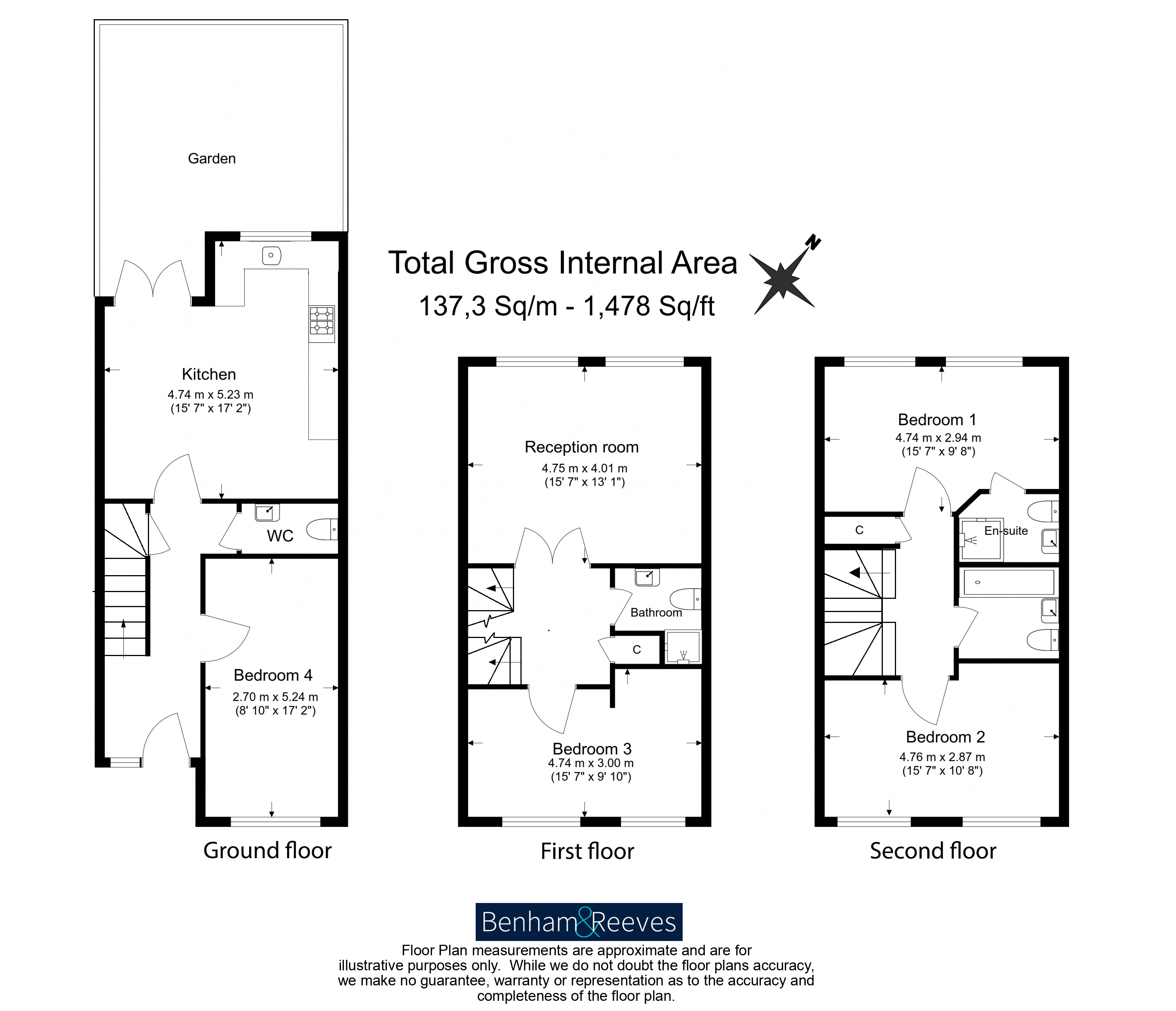 4  bedrooms flat to rent in Shooters Hills, Elizabeth Fry Place, SE18-Floorplan