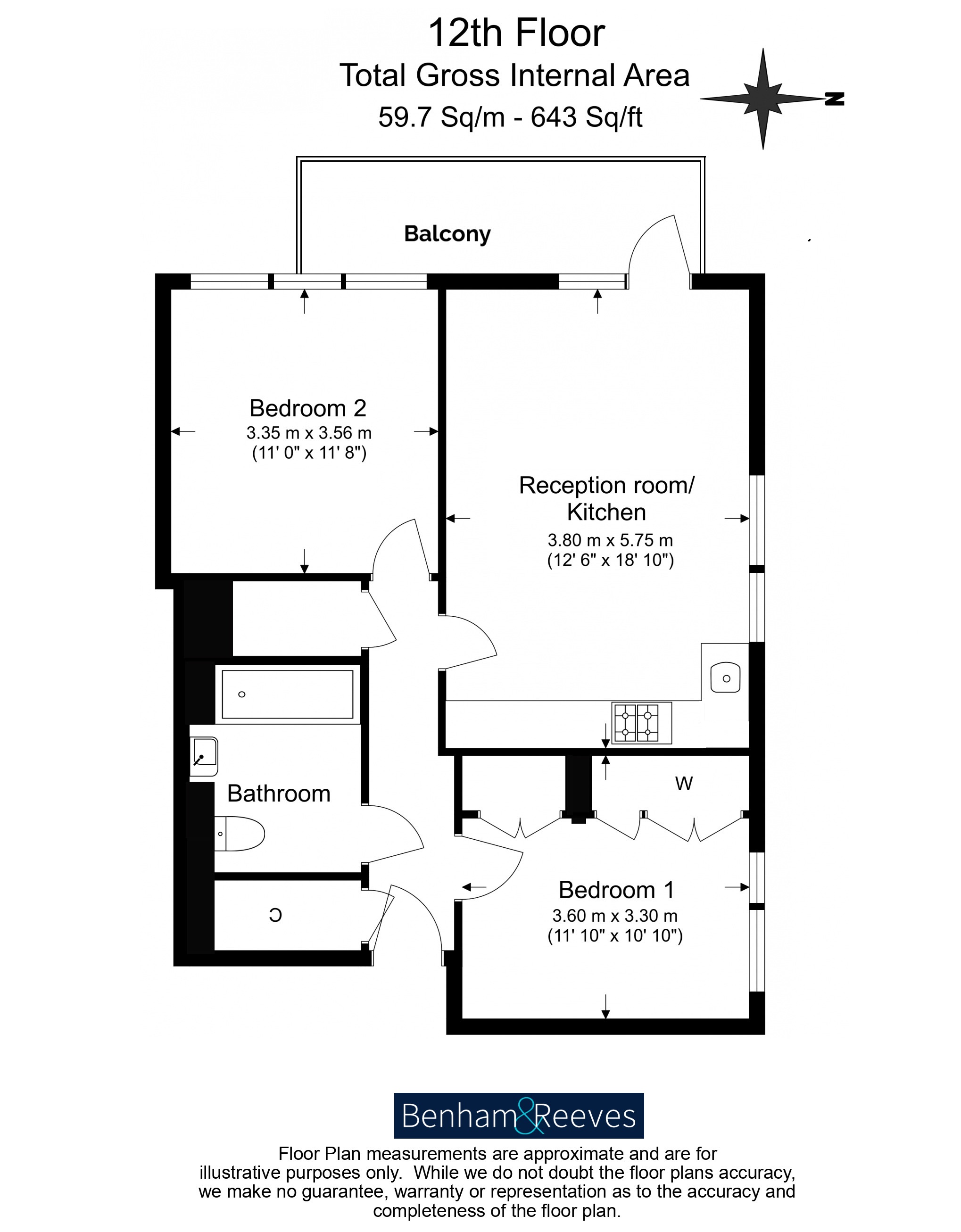 2  bedrooms flat to rent in Royal Arsenal Riverside, Woolwich, SE18-Floorplan