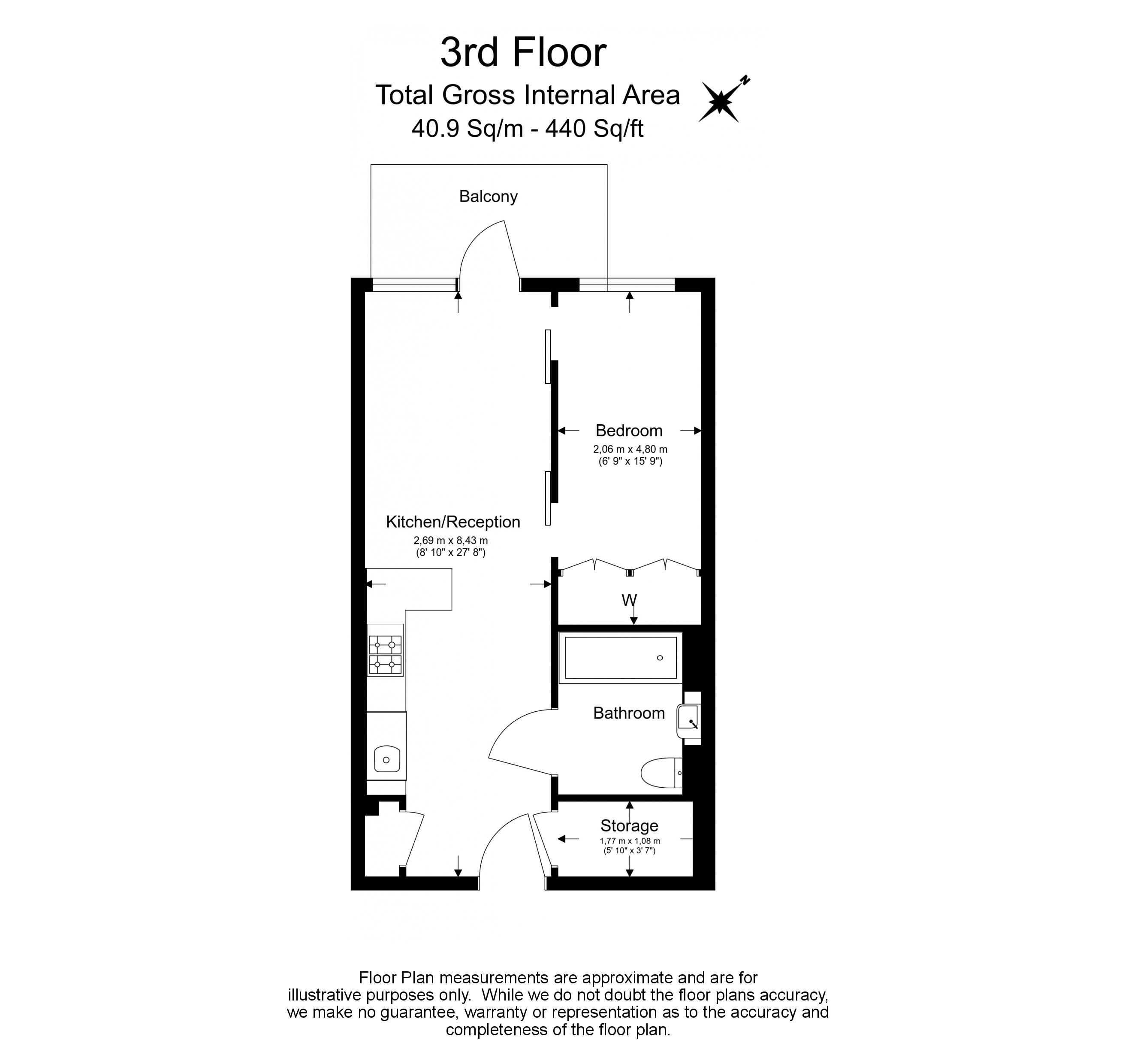 1  bedroom flat to rent in Victory Parade, Arsenal Riverside, SE18-Floorplan