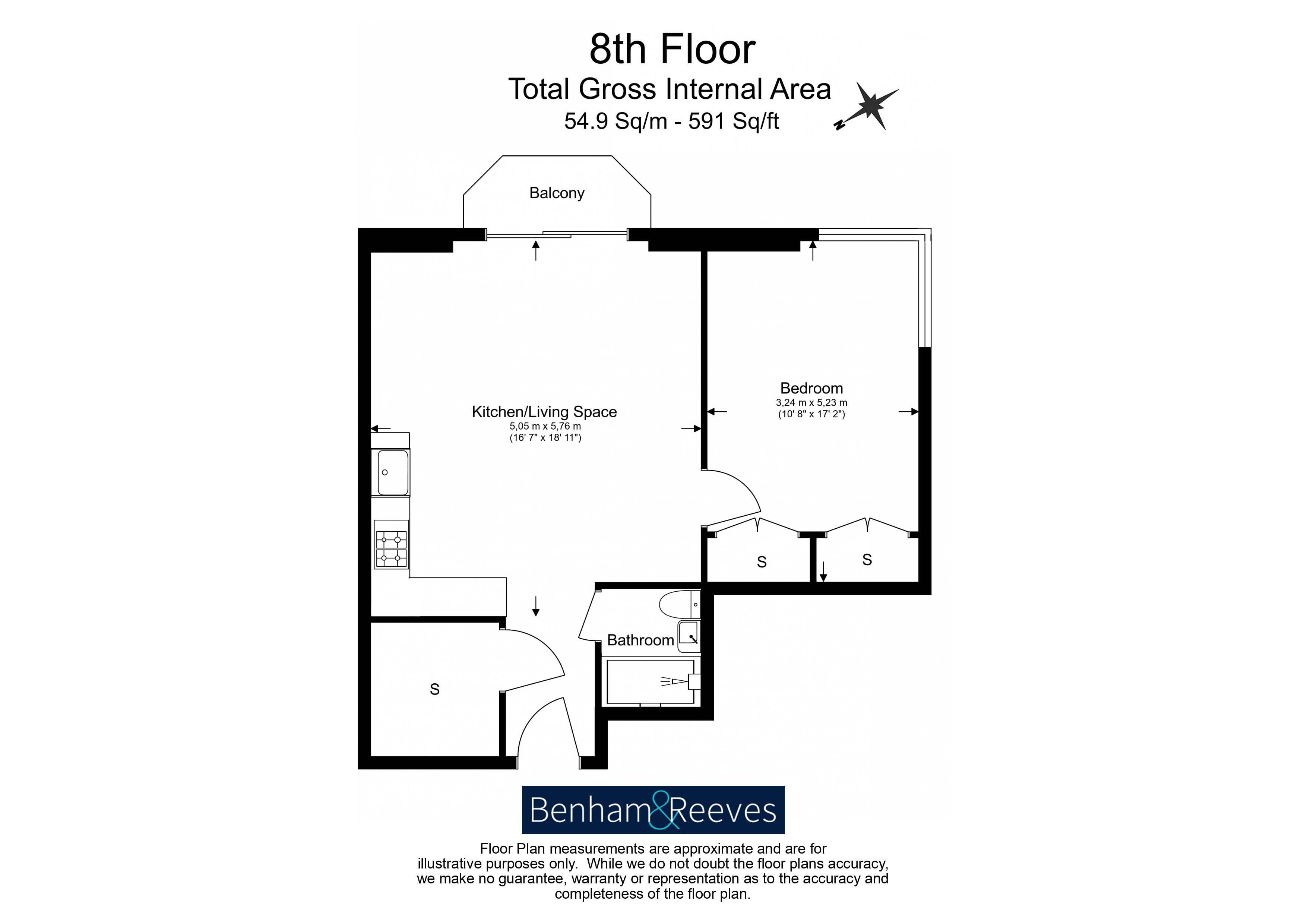 1  bedroom flat to rent in Brigadier Walk, Royal Arsenal Riverside, SE18-Floorplan