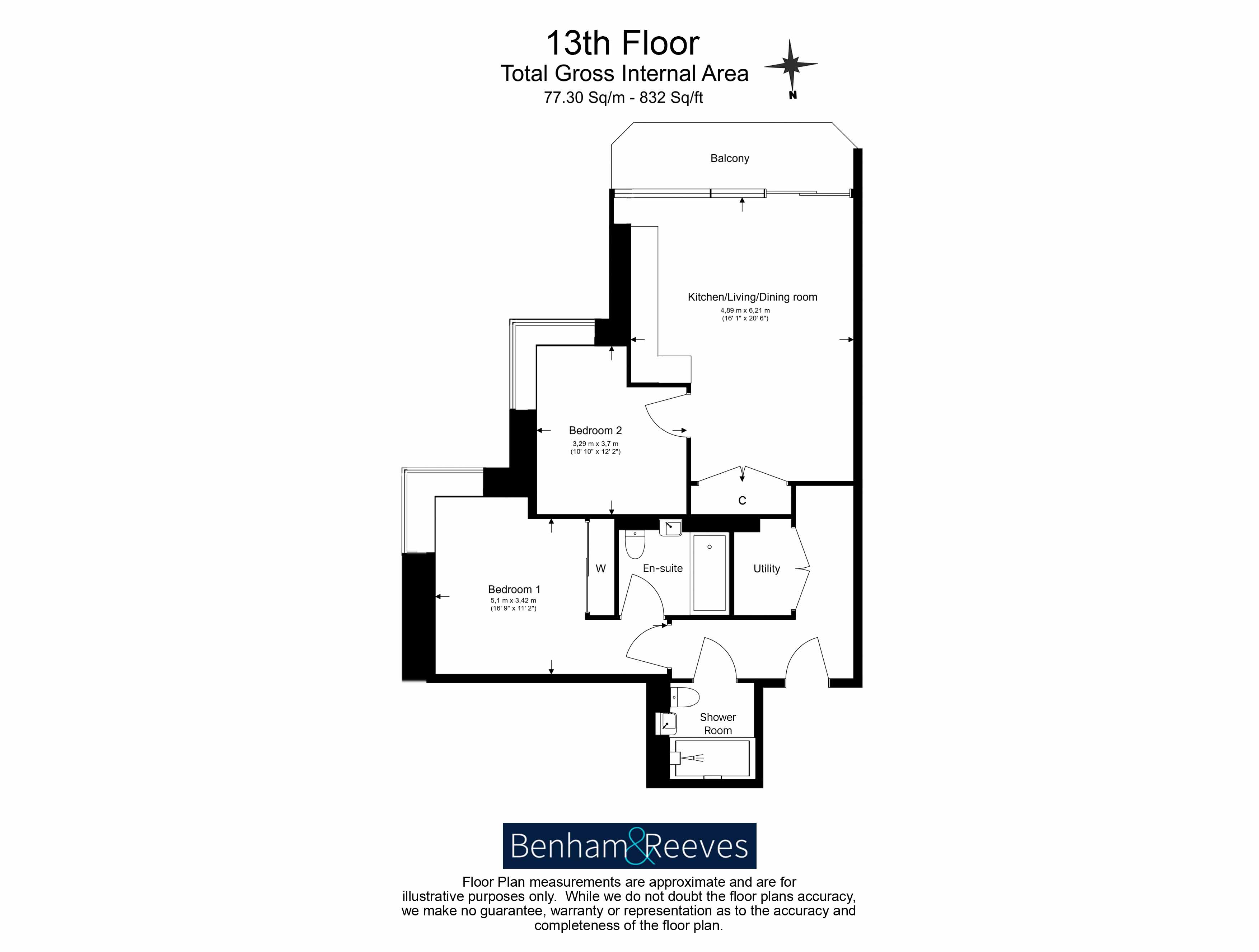 2  bedrooms flat to rent in Brigadier Walk, Royal Arsenal Riverside, SE18-Floorplan