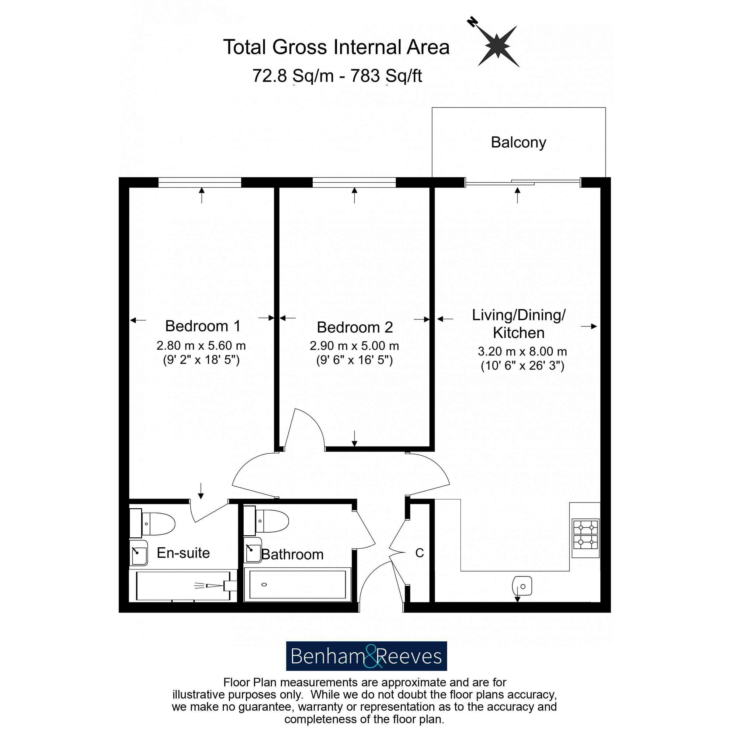 2  bedrooms flat to rent in Argyll Road, Royal Arsenal Riverside, SE18-Floorplan
