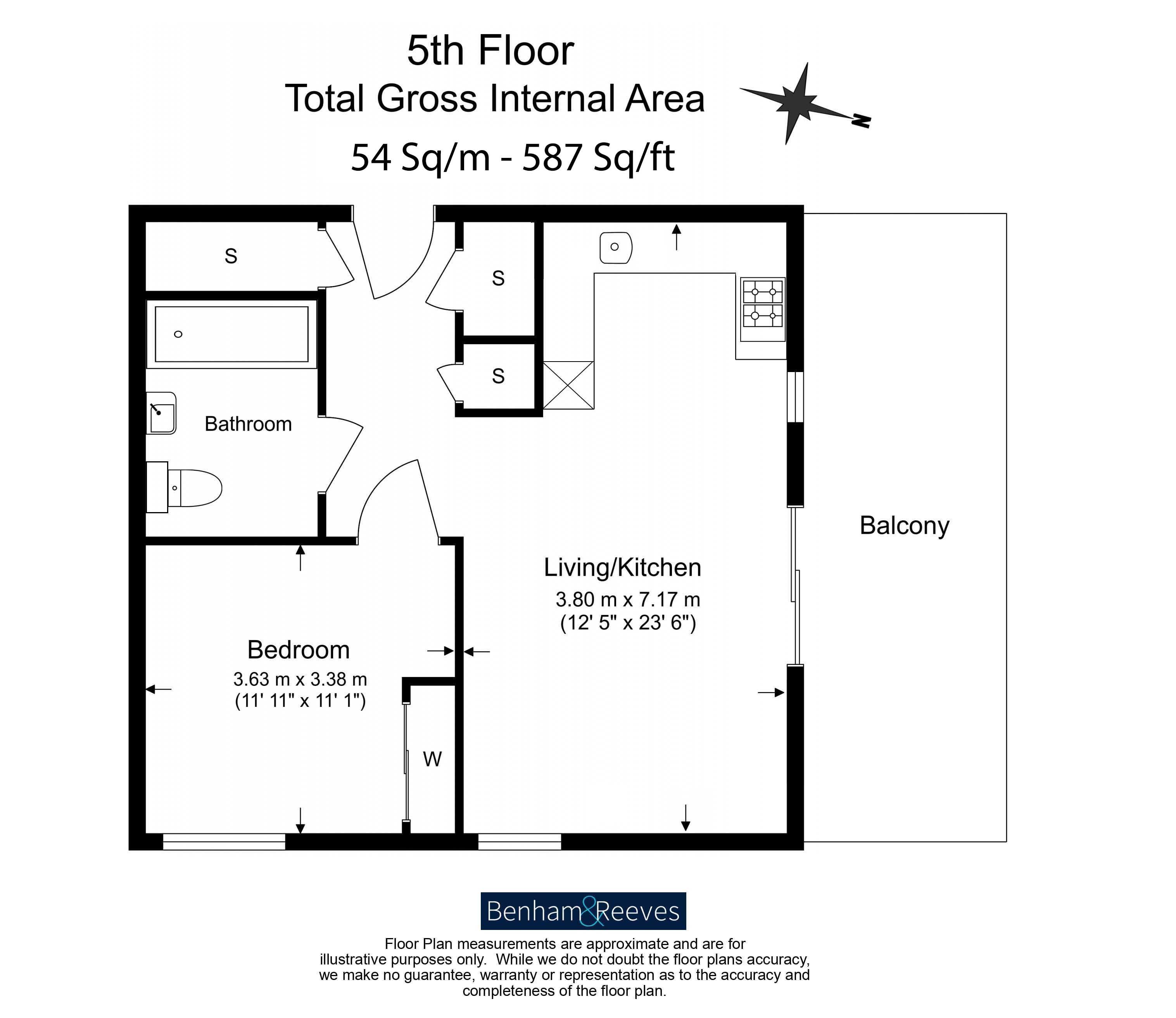 1  bedroom flat to rent in Moorehead Way, Kidbrooke Village, SE3-Floorplan