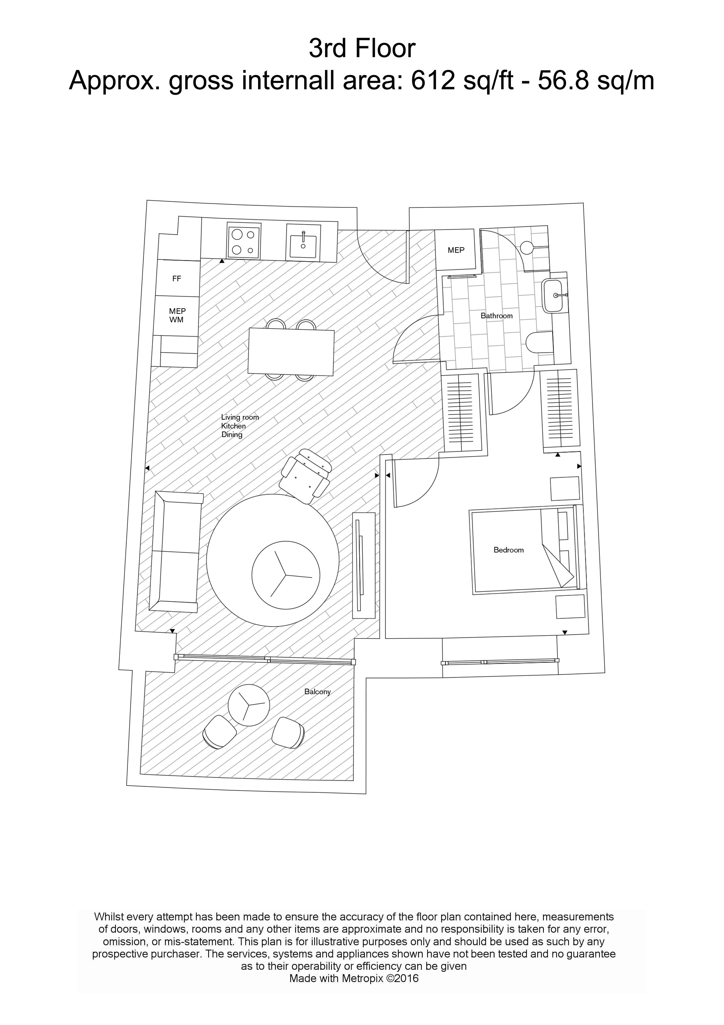1  bedroom flat to rent in Television Centre, Wood Crescent, White City W12-Floorplan