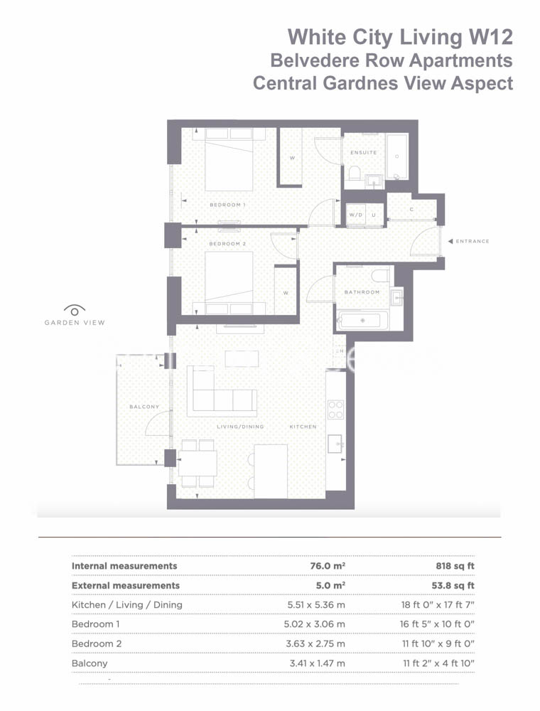 2  bedrooms flat to rent in Belvedere Row Apartments, White City Living, White City W12-Floorplan