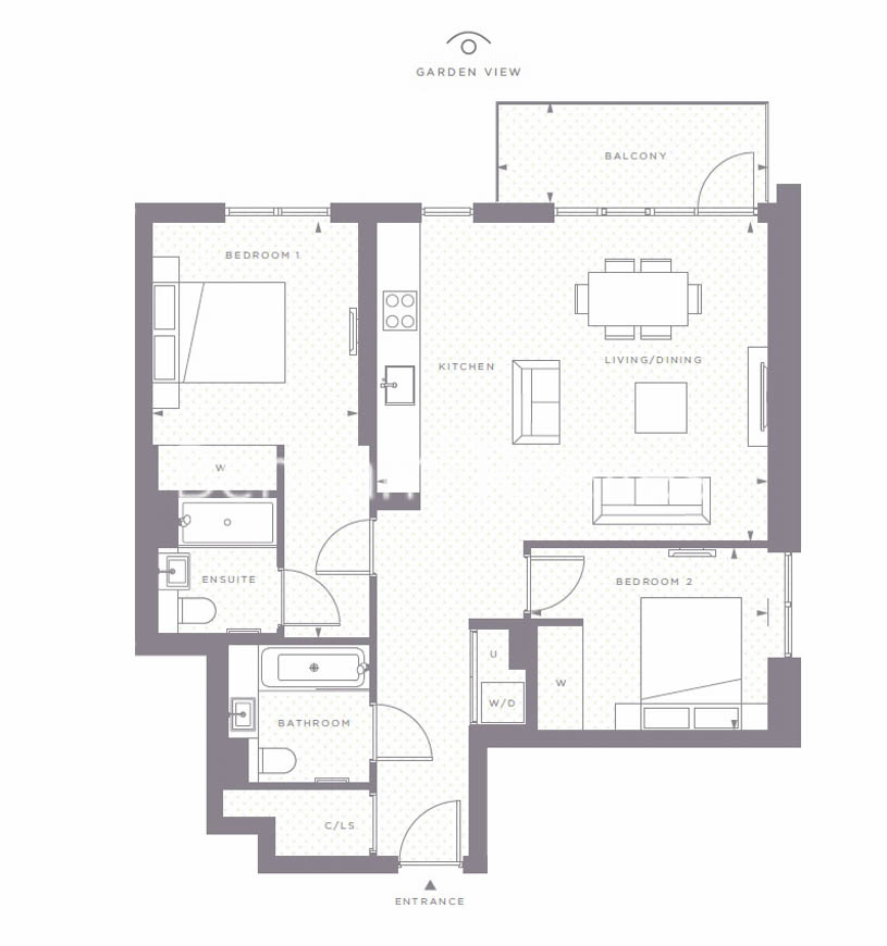 2  bedrooms flat to rent in Lincoln Apartments, White City, W12-Floorplan