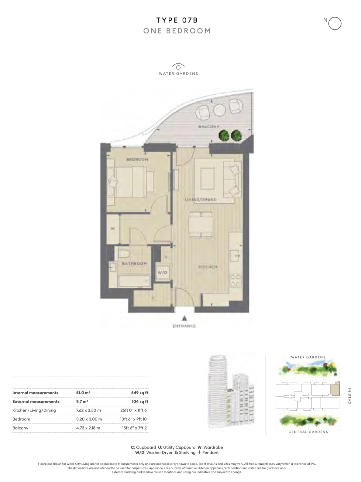 1  bedroom flat to rent in Cascade Way, White City, W12-Floorplan