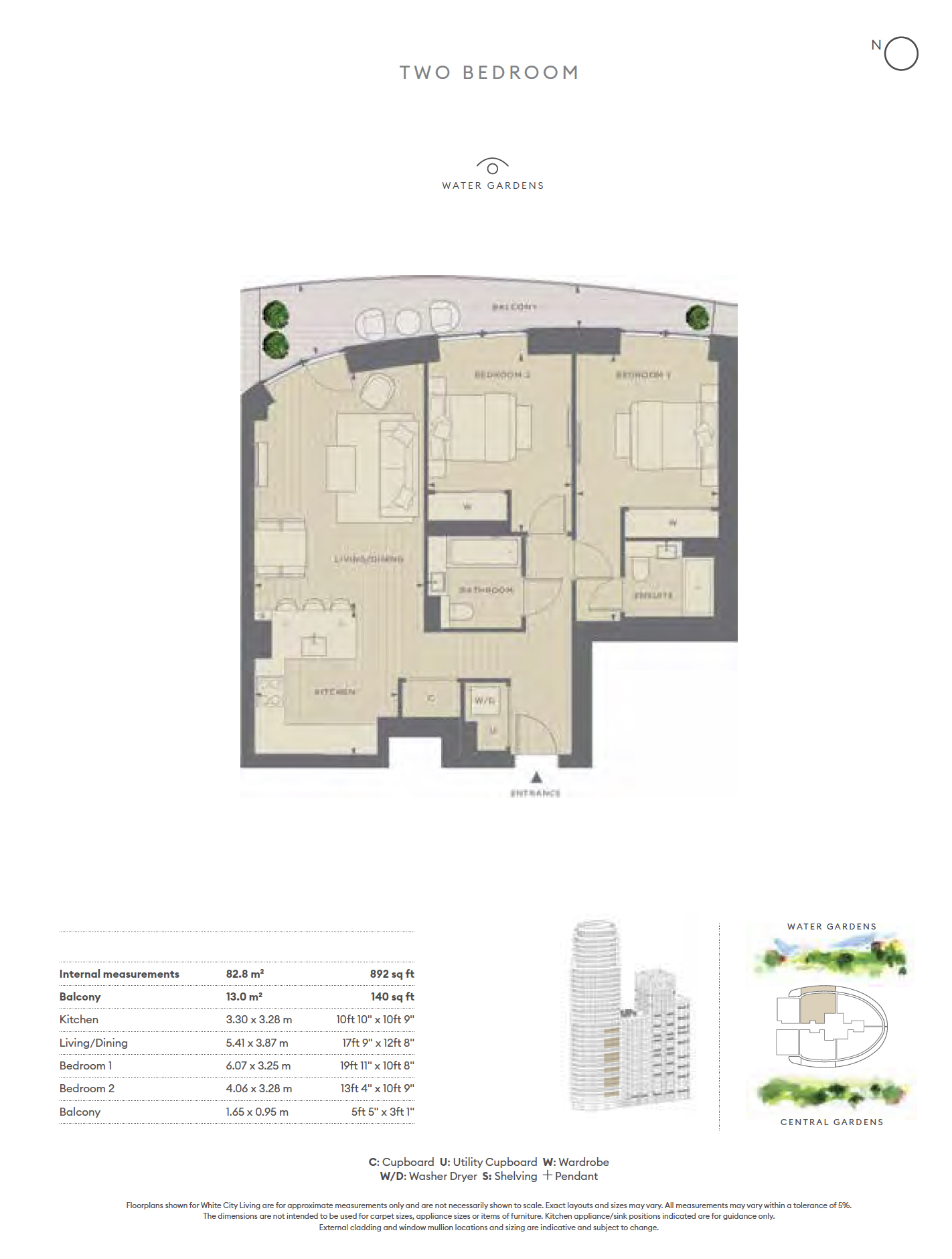 2  bedrooms flat to rent in Cascade Way, White City, W12-Floorplan