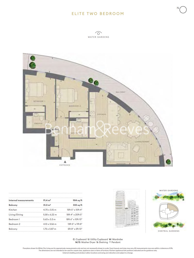 2  bedrooms flat to rent in White City Living, Cassini Apartments, Cascade Way, White City W12-Floorplan