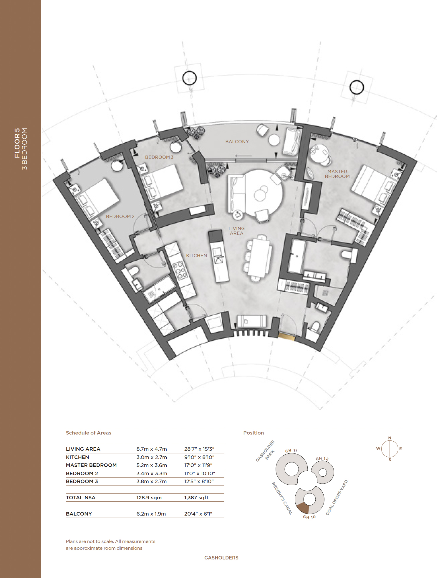 3  bedrooms flat to rent in Lewis Cubitt Square, Kings Cross, N1C-Floorplan