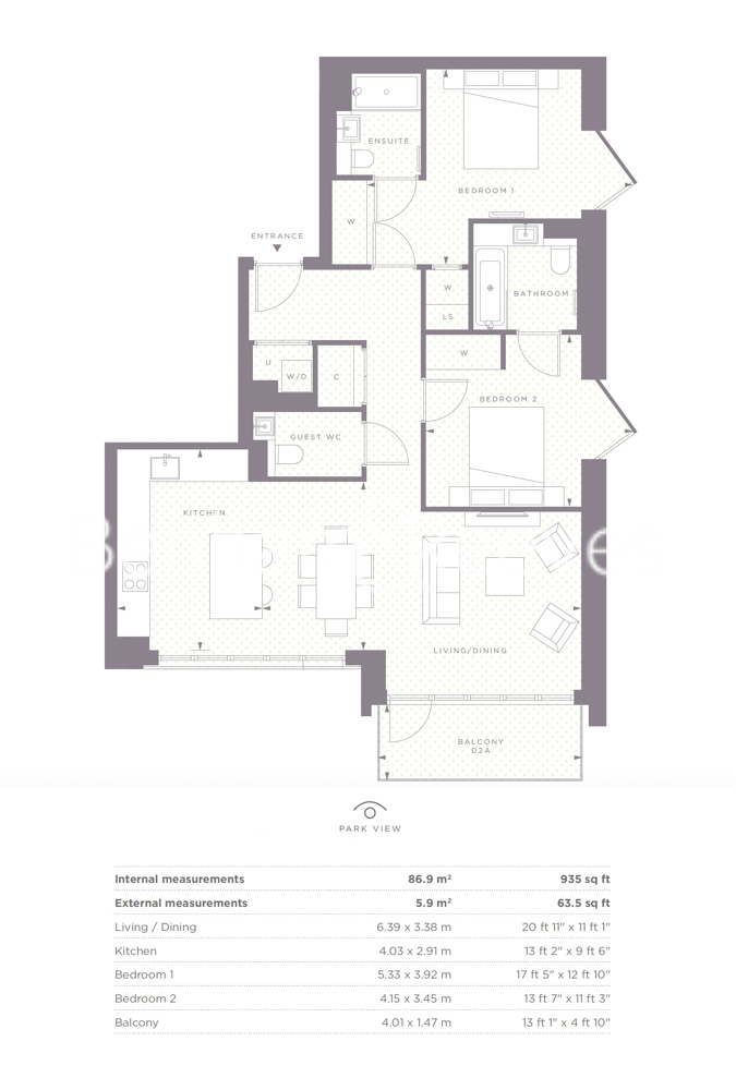 2  bedrooms flat to rent in White City Living, Lincoln Apartments, Fountain Park Way, White City W12-Floorplan