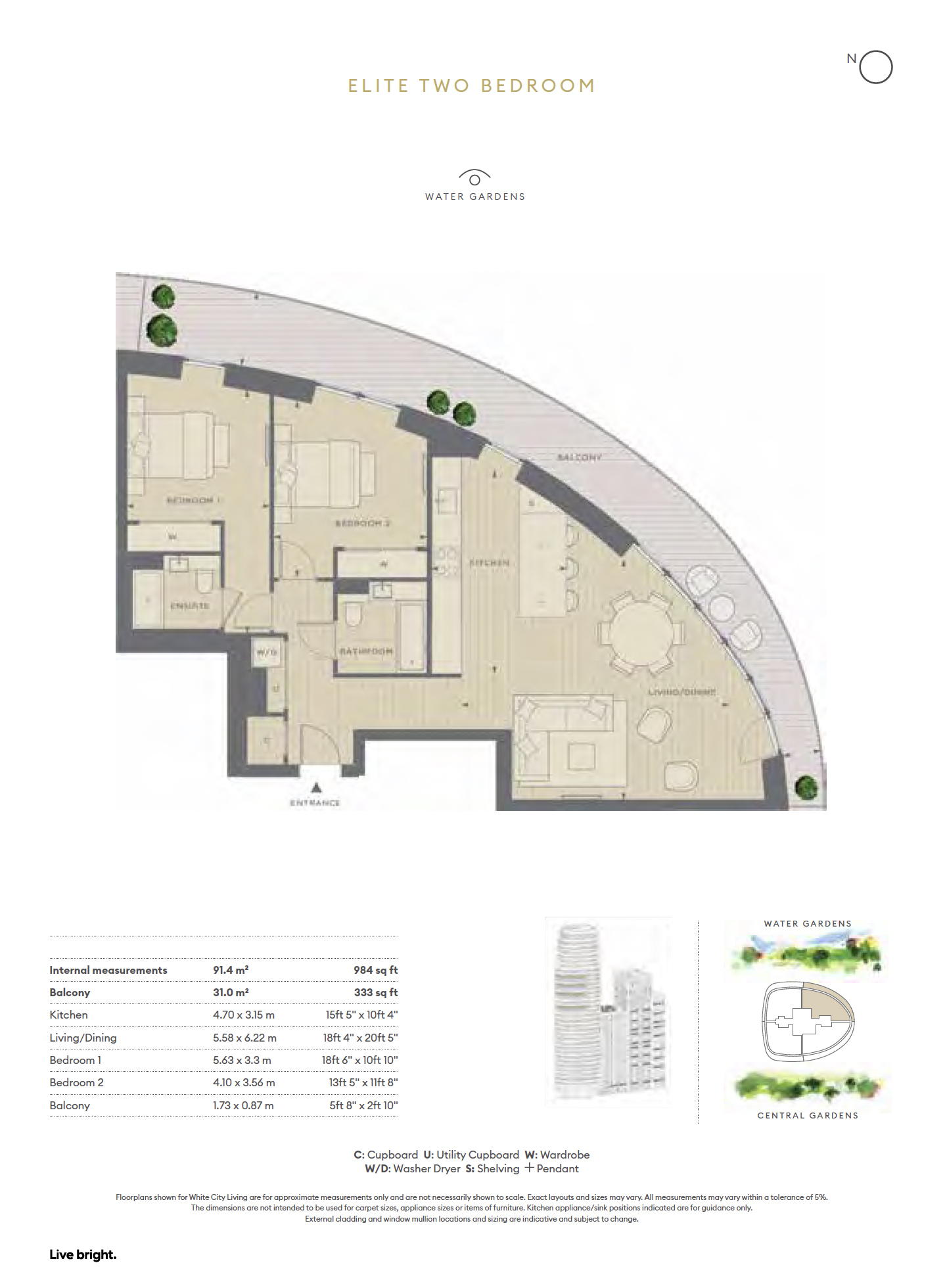 2  bedrooms flat to rent in Cascade Way, White City, W12-Floorplan