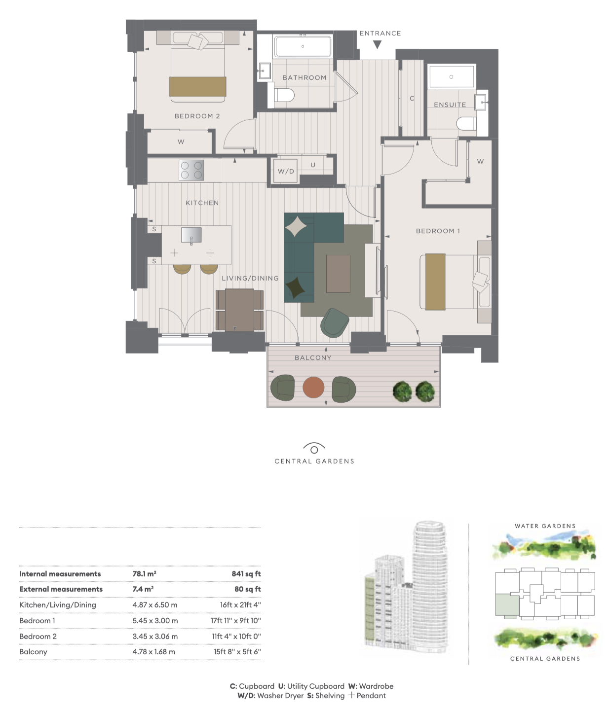 2  bedrooms flat to rent in Cascade Way, White City, W12-Floorplan
