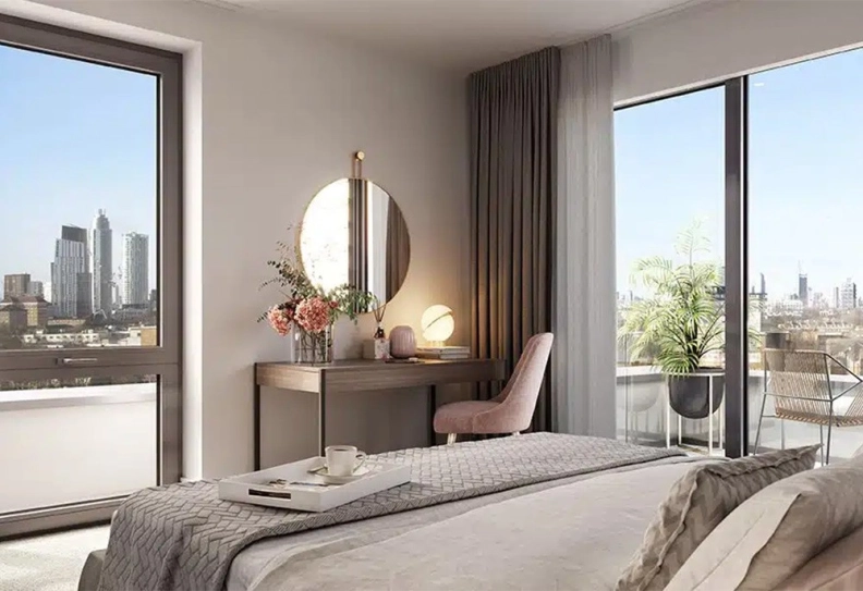 Bedroom view of Clapham Place images 2