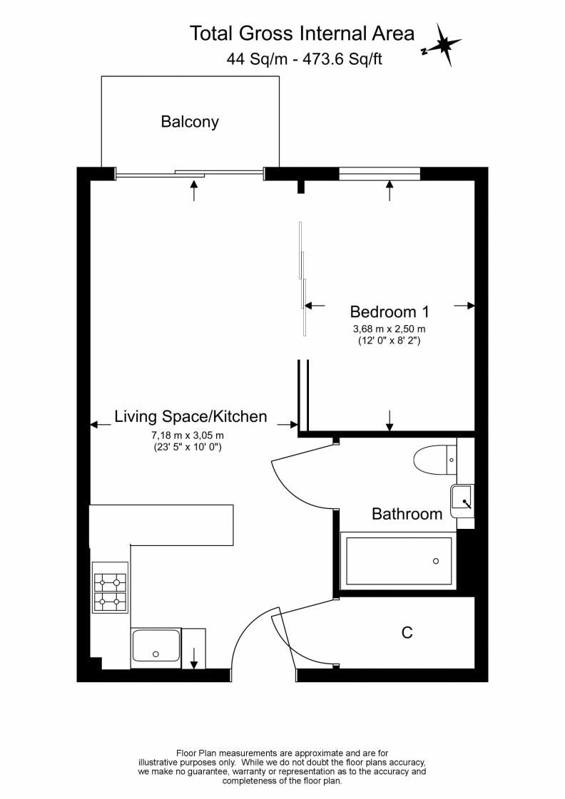 1 bedroom apartments/flats to sale in Beaufort Square, London-image 11