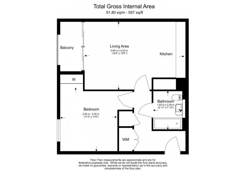 1 bedroom apartments/flats to sale in Pump House Crescent, Brentford, Greater London-image 5