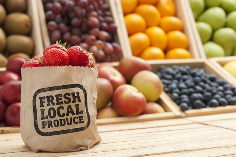 Fresh Local Produce on counter top