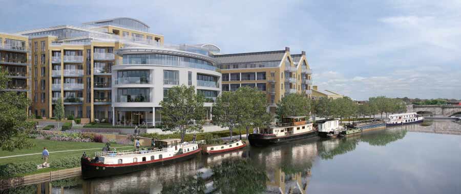 CGI Exterior of Kew Bridge Block D